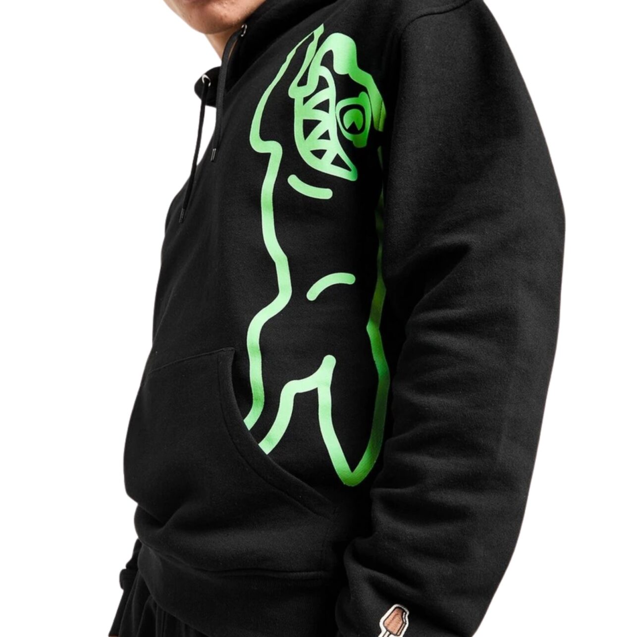 Ice Cream Sweater Hooded Running Dog Black-Green