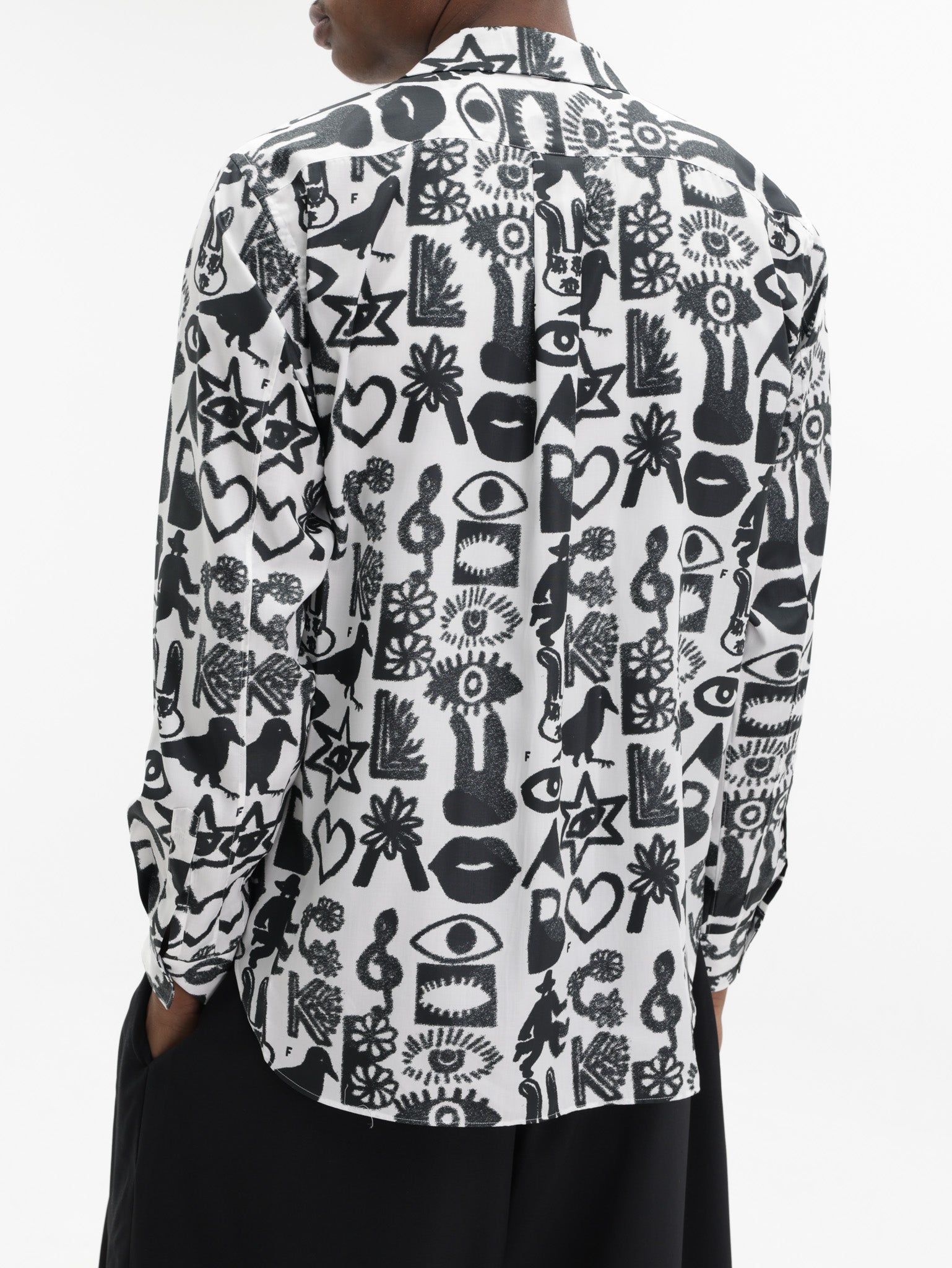 Comme Des Garcons Shirt All Over Print Black/White