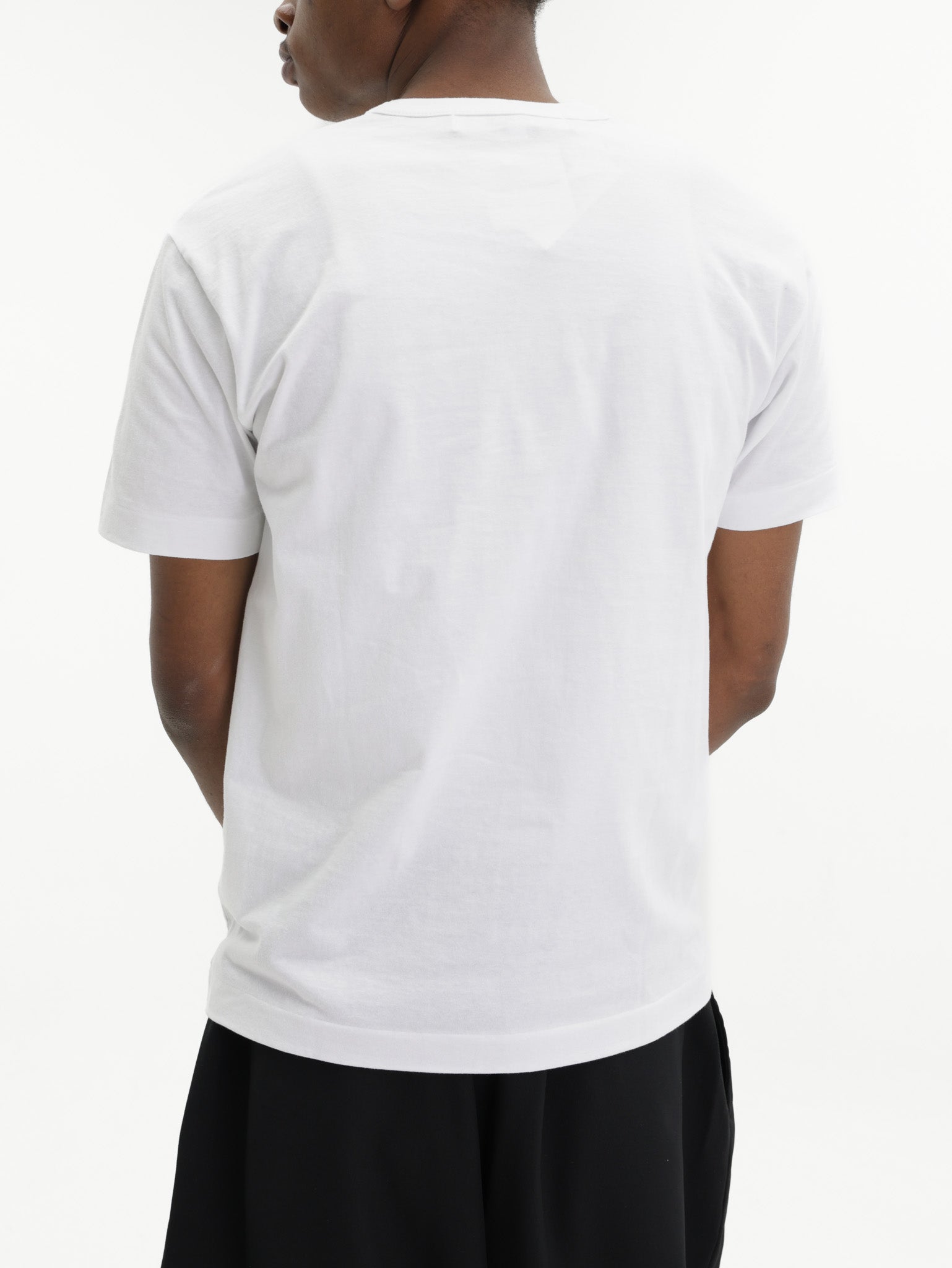 Comme Des Garcons T-Shirt Polka Dot Emblem White