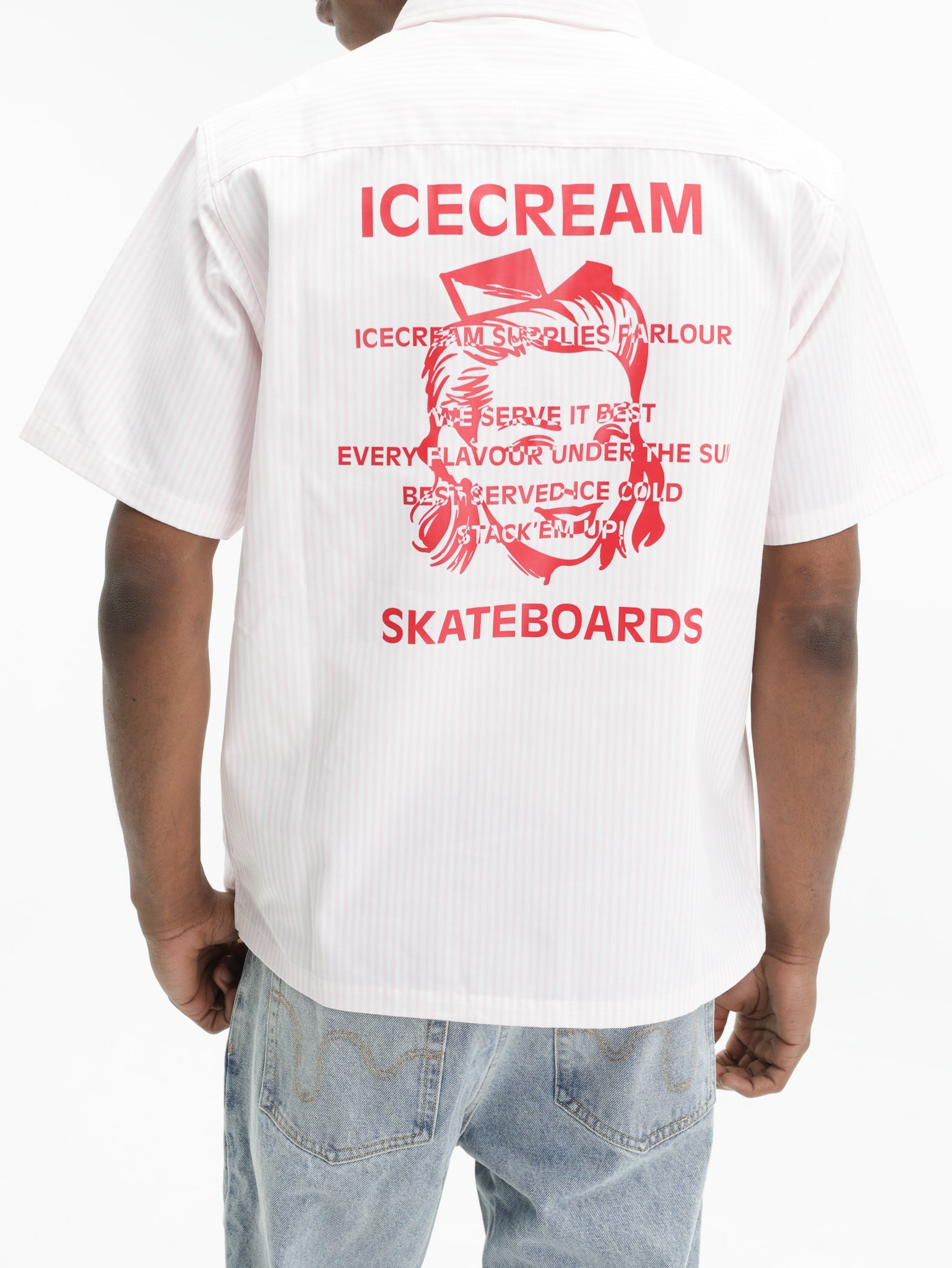 Ice-cream Golfer Quarter Zip Work White