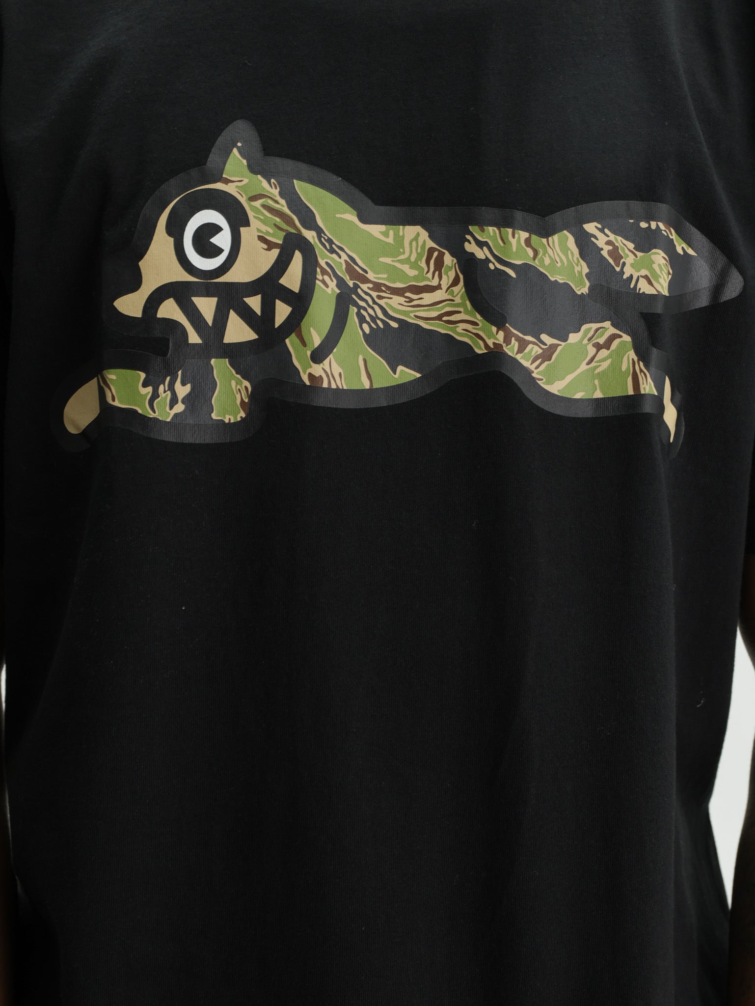 Ice-cream T-Shirt Tiger Stripe Dog Black