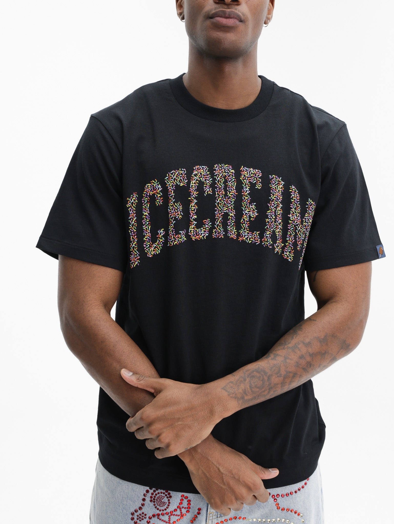 Ice-cream T-Shirt Sprinkles Black