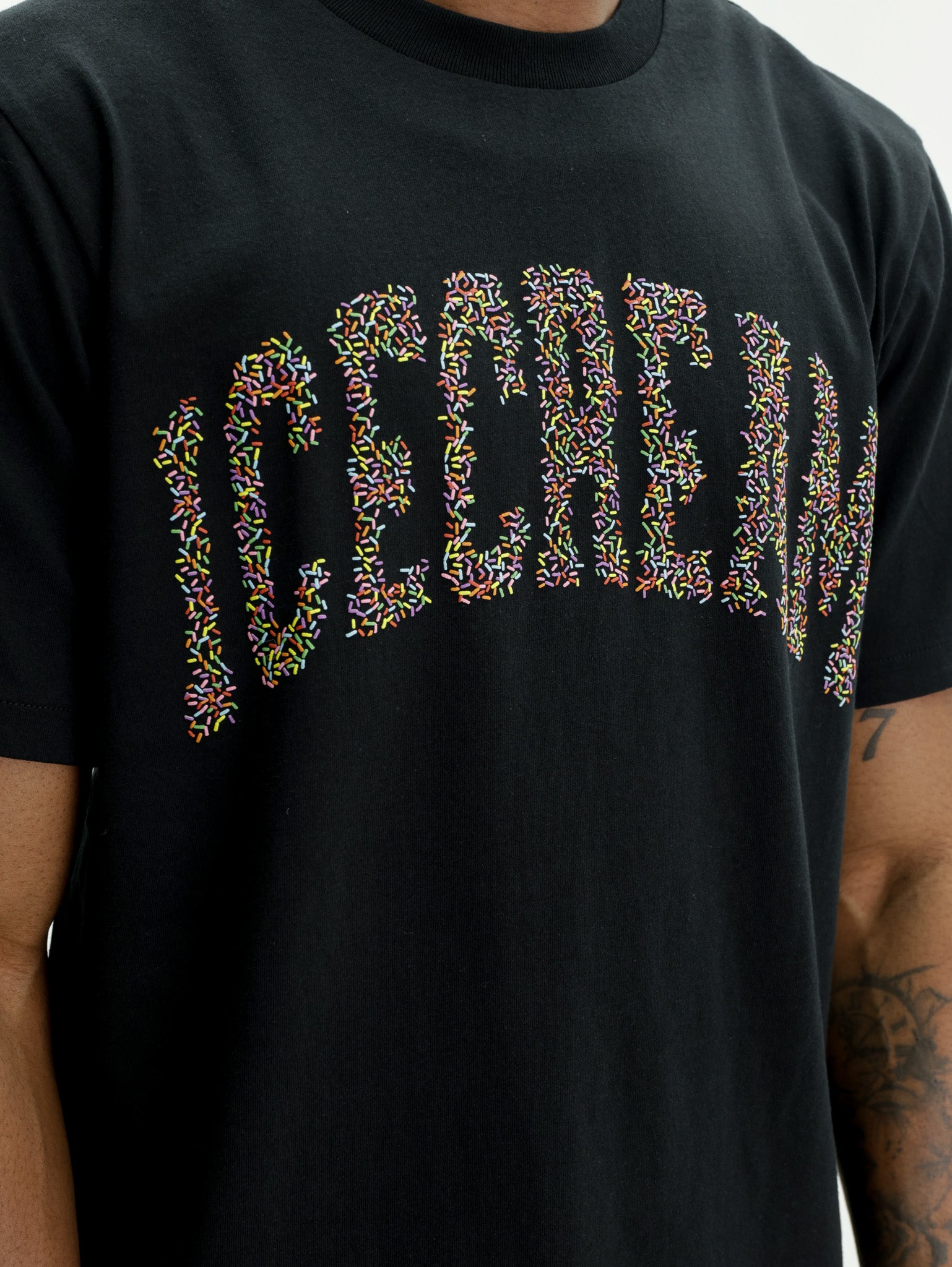 Ice-cream T-Shirt Sprinkles Black
