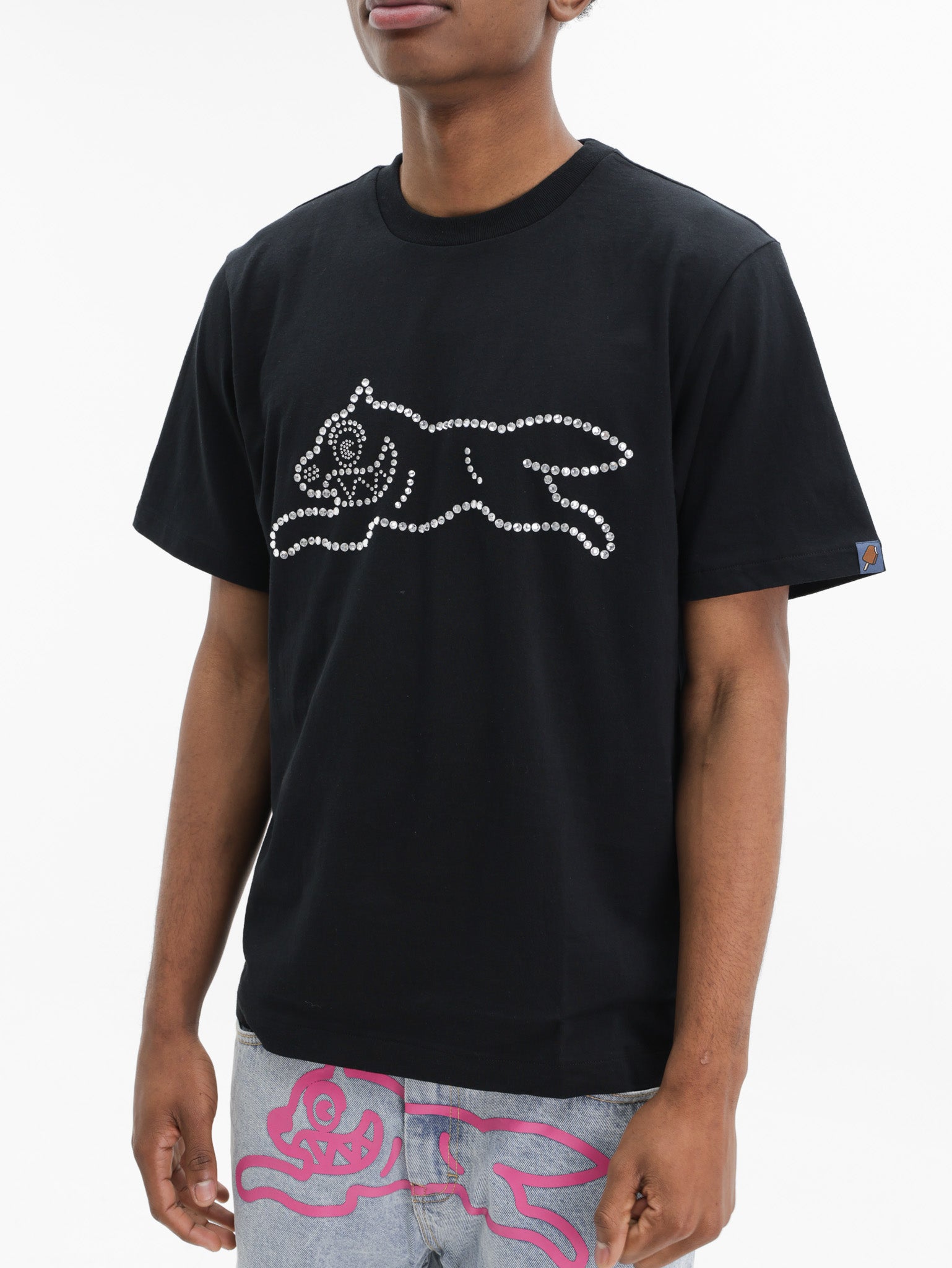 Ice-cream T-Shirt Crystal Dog Black