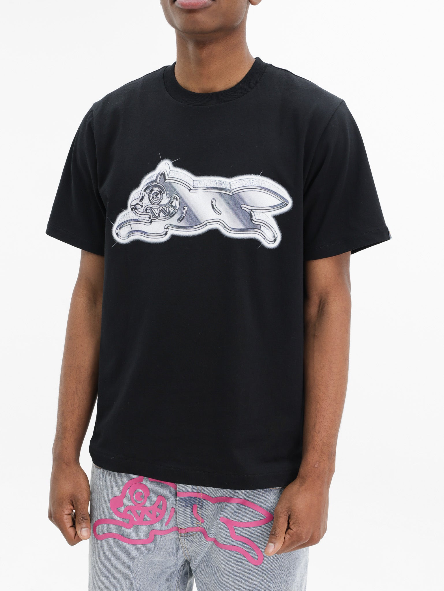 Ice-cream T-Shirt Silver Dog Logo Black