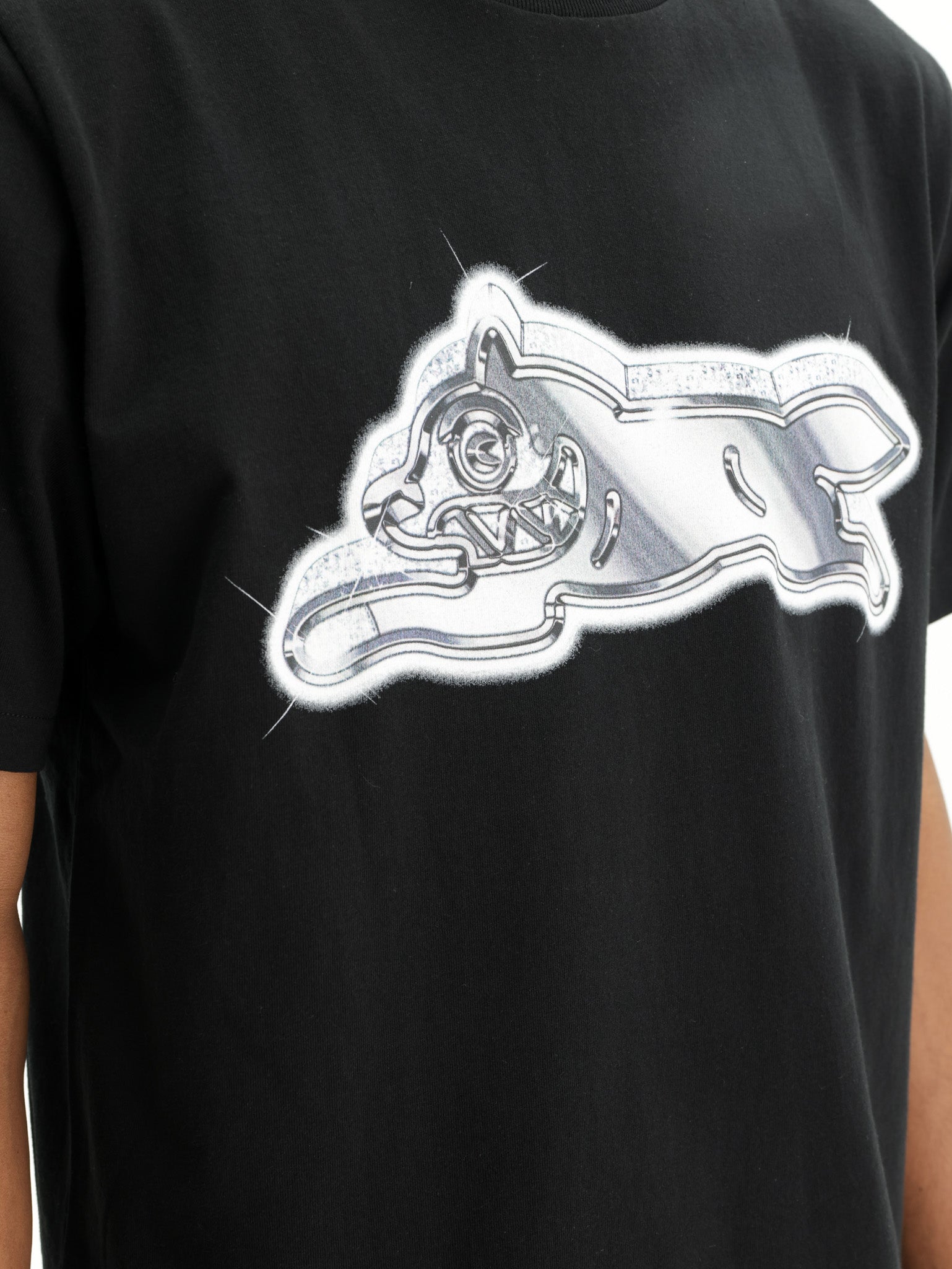 Ice-cream T-Shirt Silver Dog Logo Black