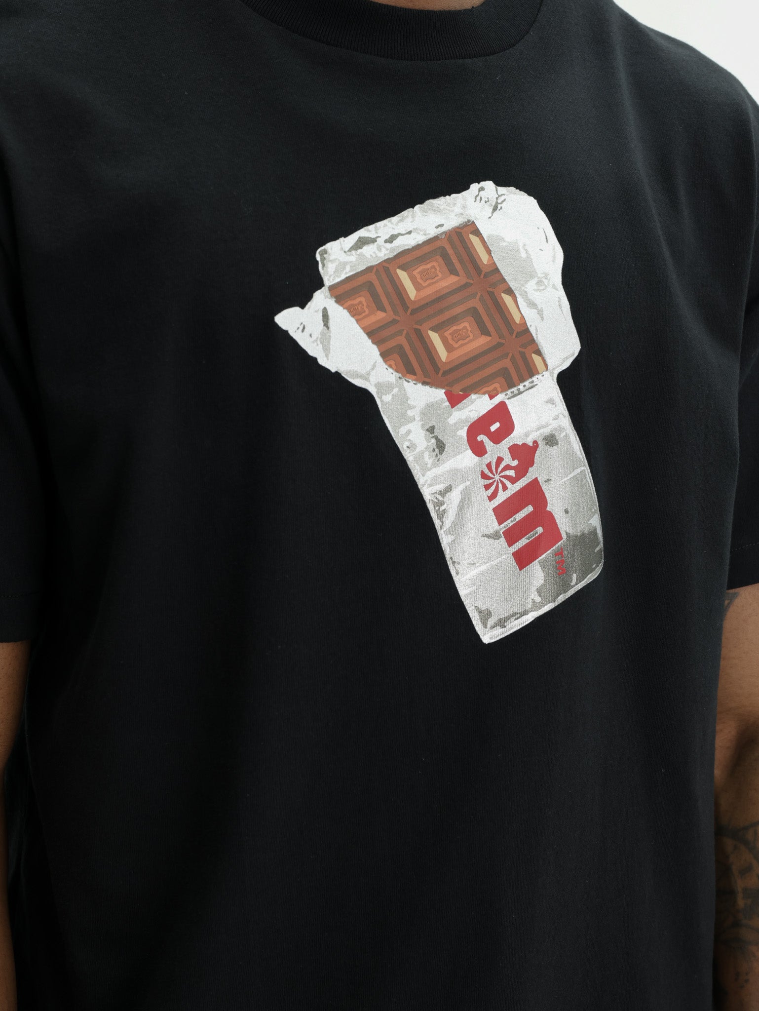 Ice-cream T-Shirt Chocolate Print Logo Black