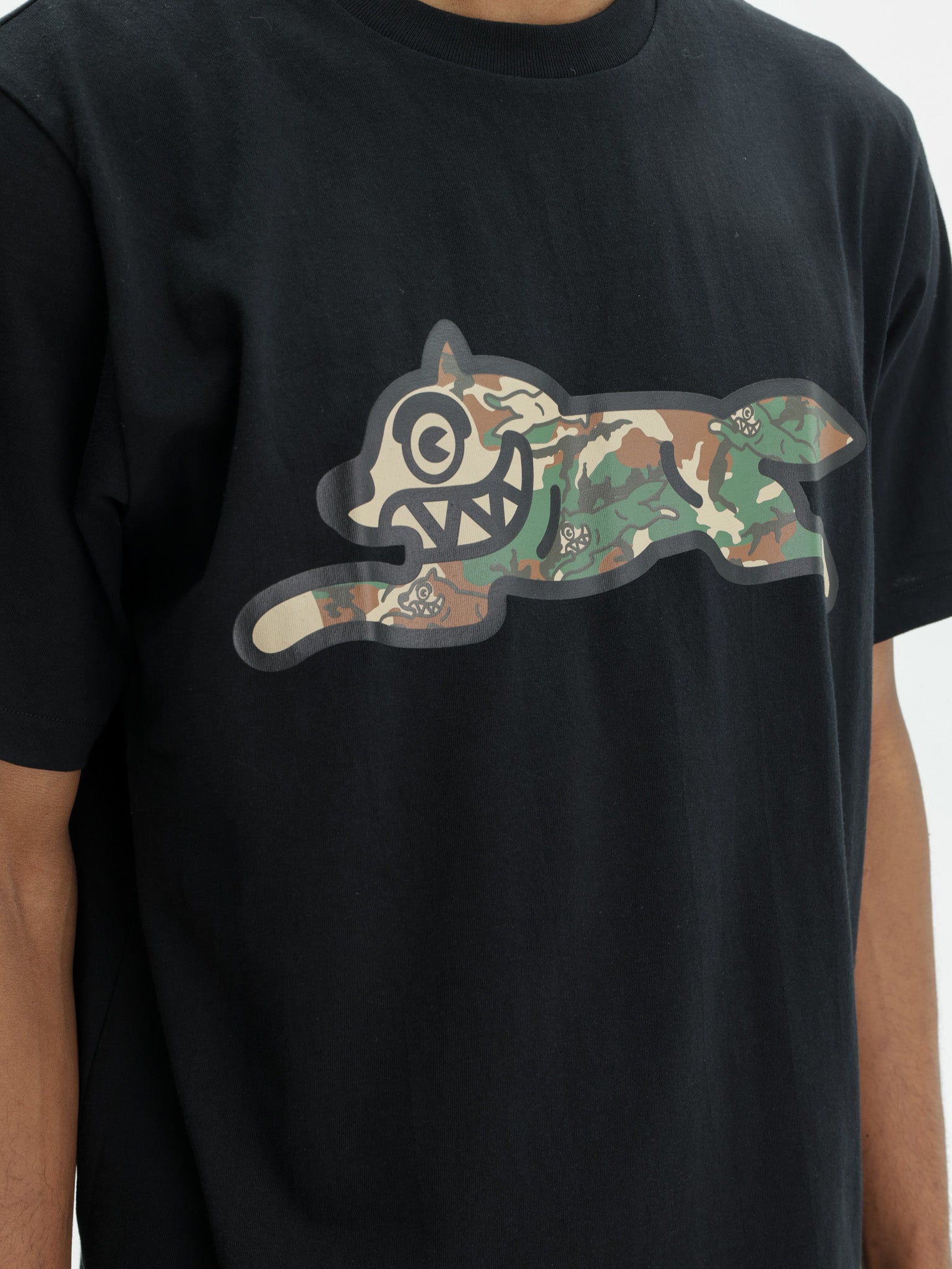 Ice-cream T-Shirt Camo Dog Logo Black