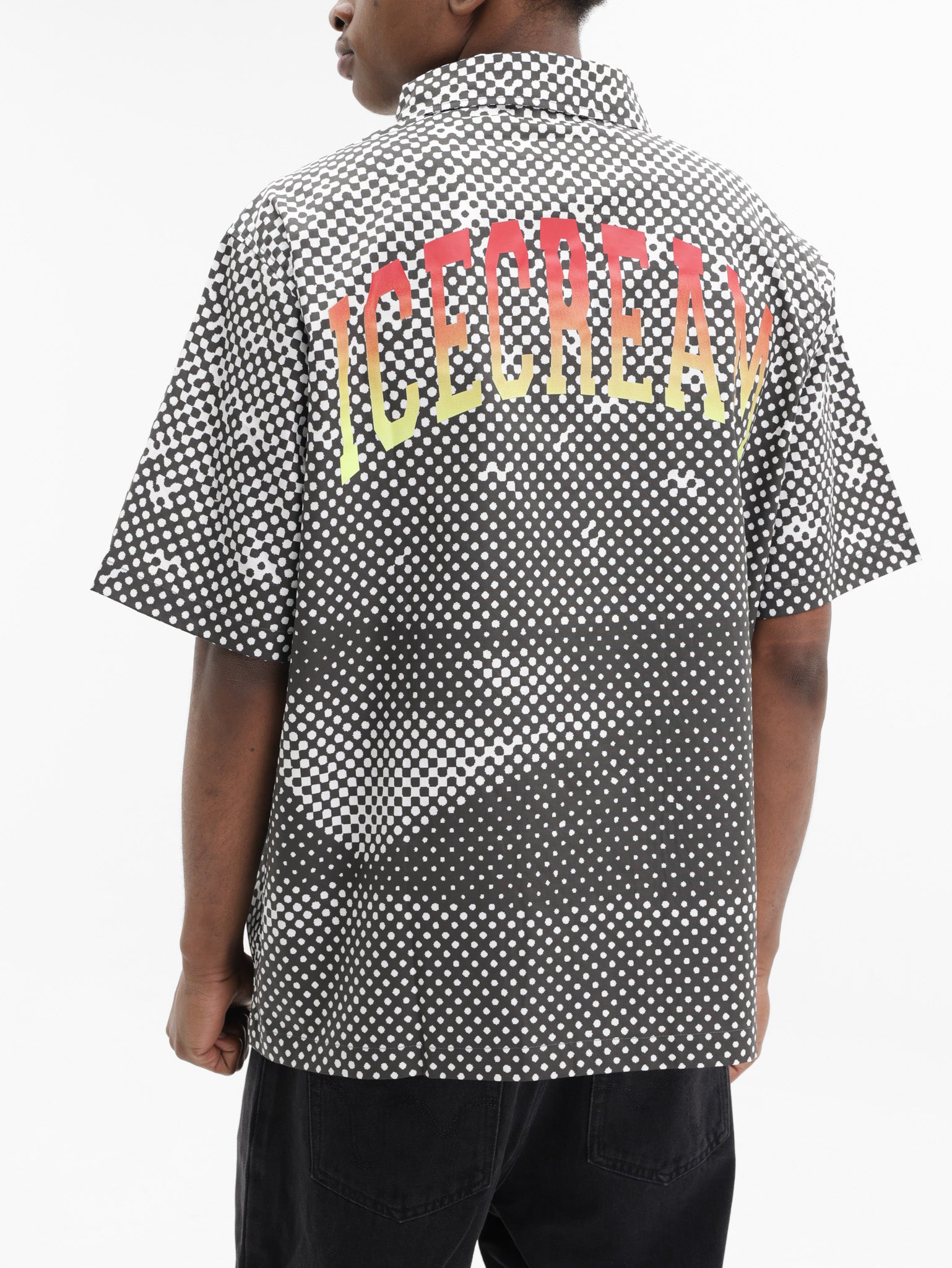 Ice-cream Shirt Checkered Ss Black/White