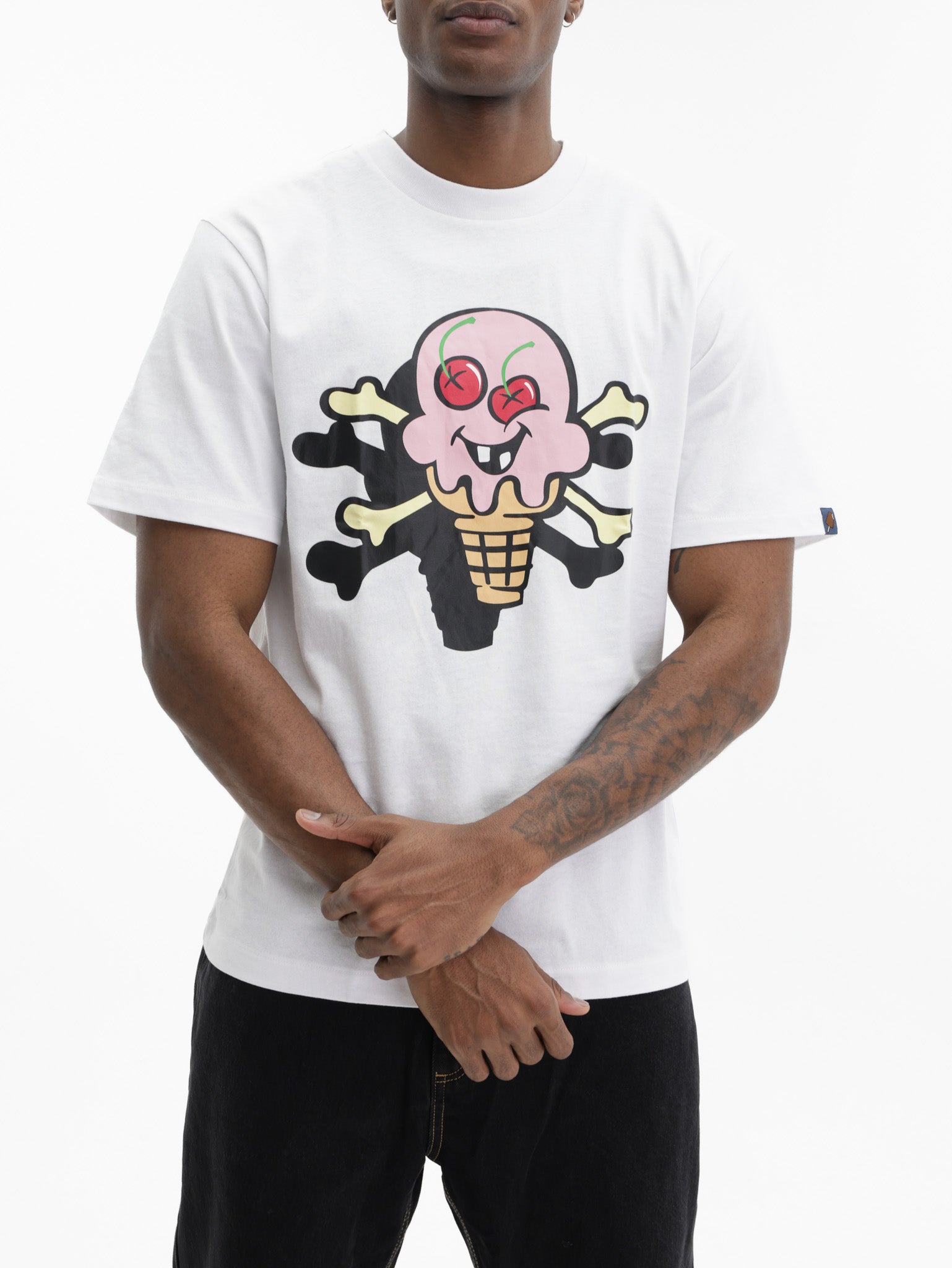 Ice-cream T-Shirt Cones & Bones White