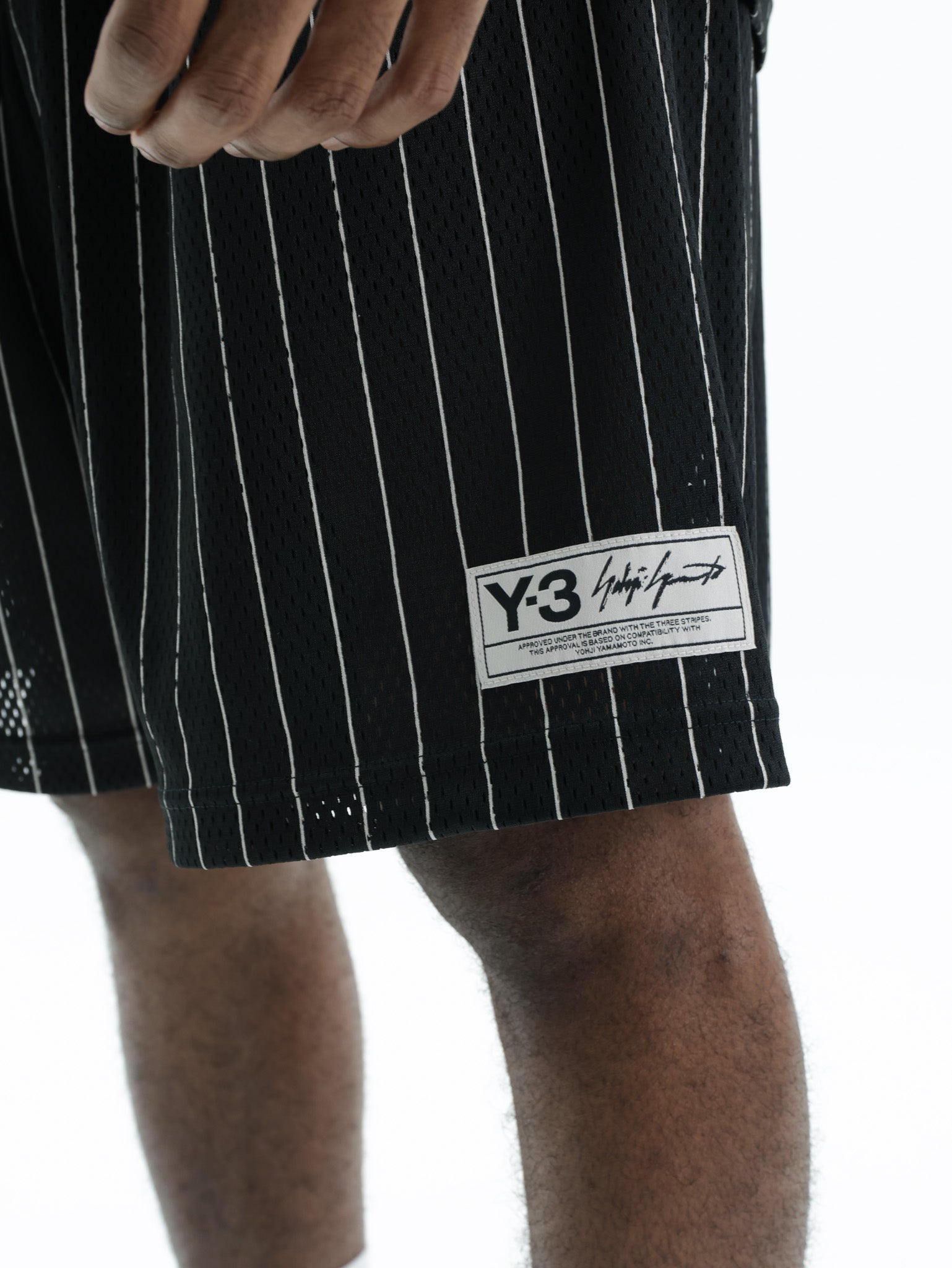 Y-3 Shorts Pinstripe Black