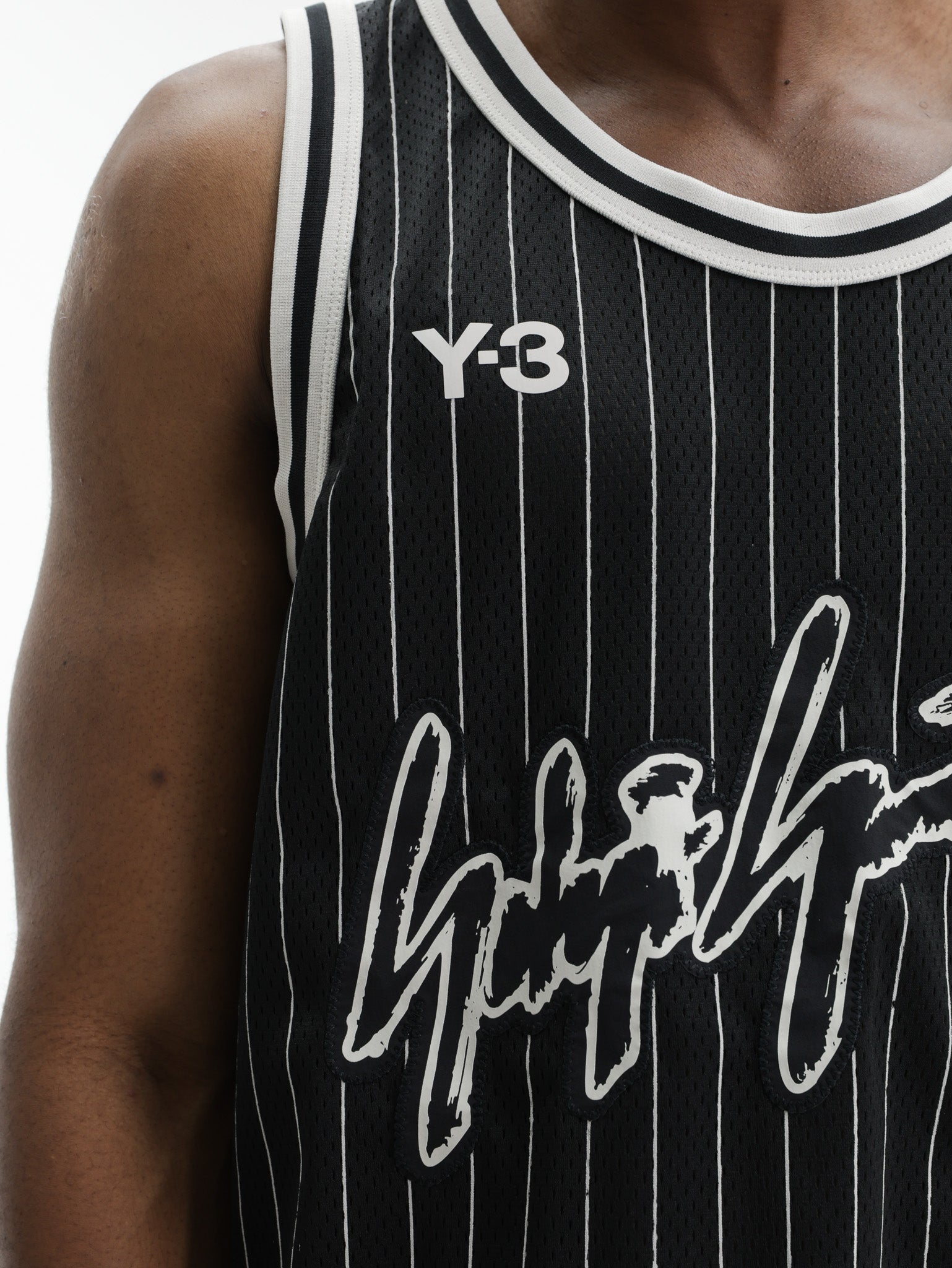 Y-3 Top Tank Pinstripe Black
