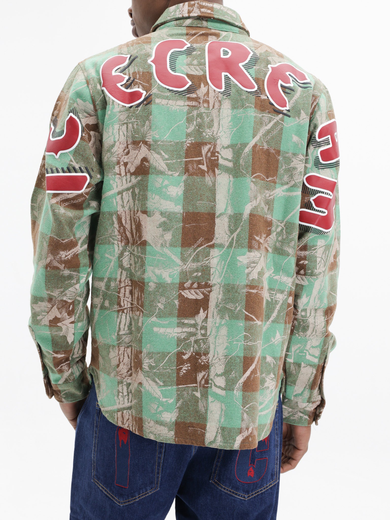 Ice-cream Shirt Checkered Brown Green