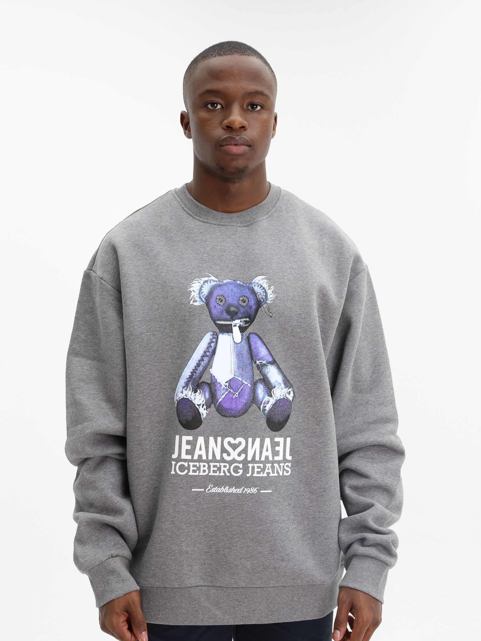 Iceberg Sweater Brushed Fleece Grey
