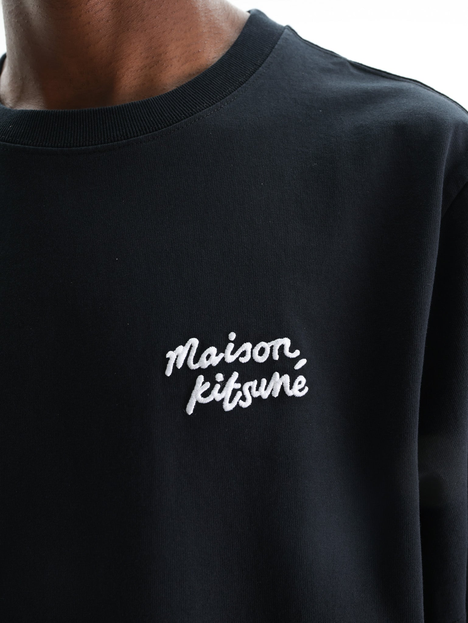 Maison Kitsune T-Shirt Handwriting Comfort Black-White