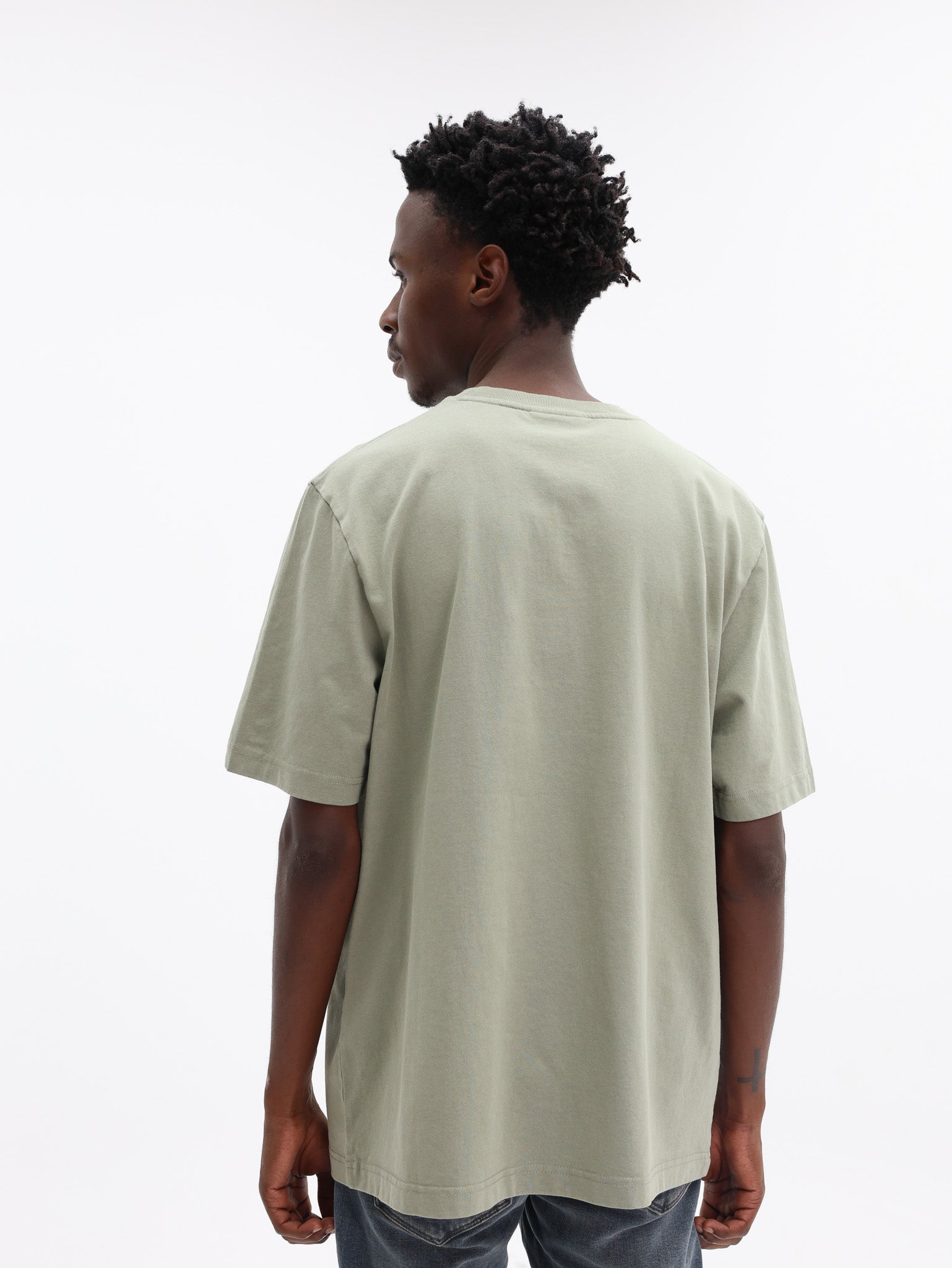 Maison Kitsune T-Shirt Handwriting Comfort Laurel Green