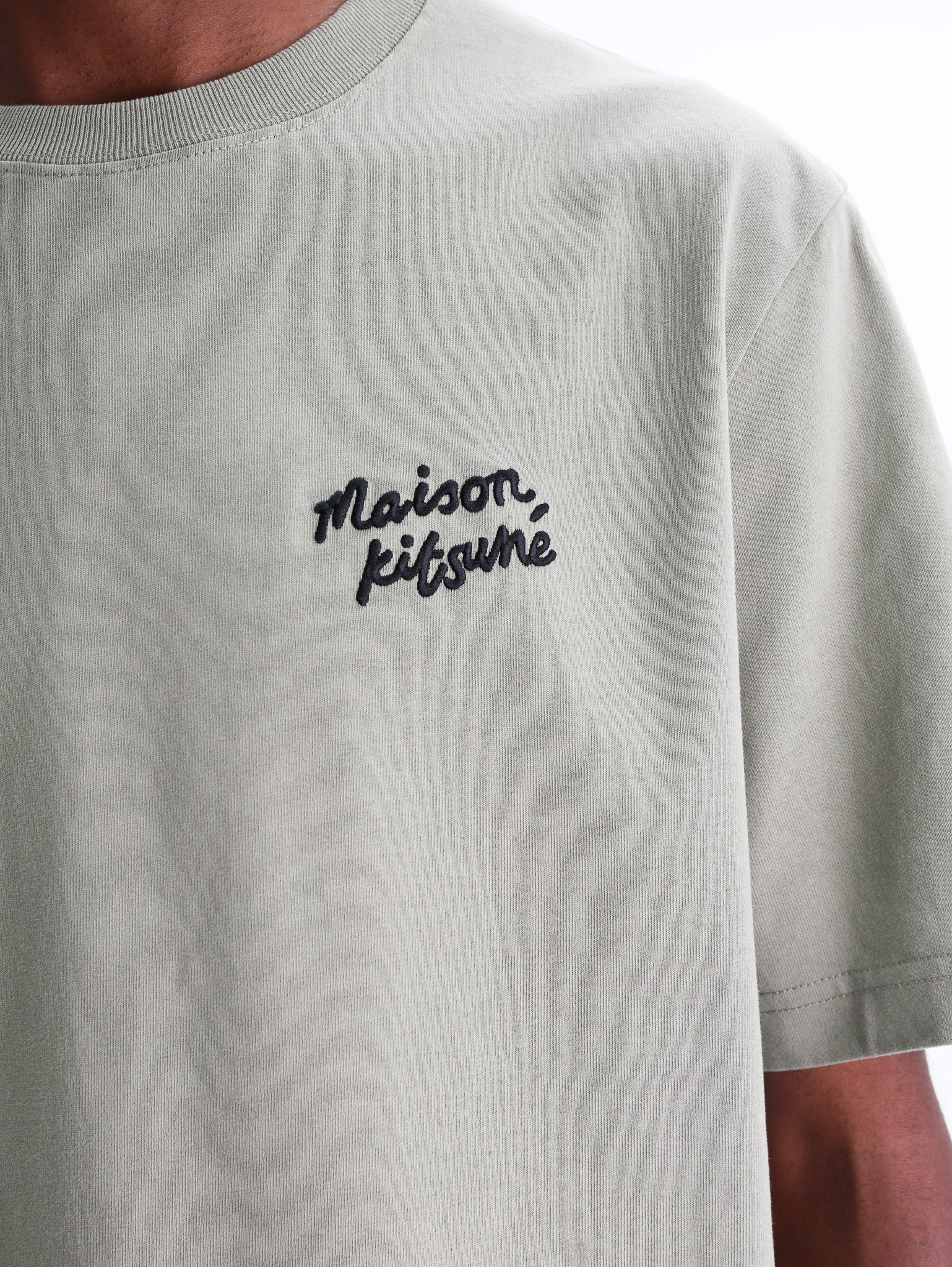 Maison Kitsune T-Shirt Handwriting Comfort Laurel Green