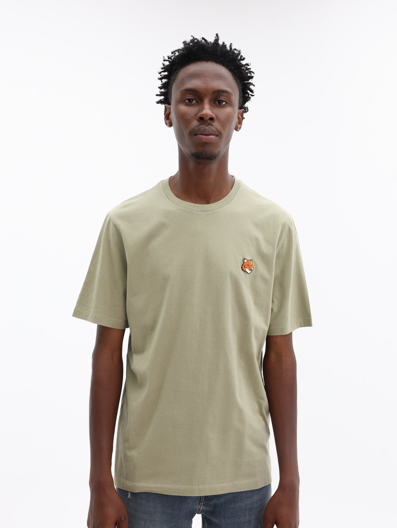 Maison Kitsune T-Shirt Fox Head Regular Laurel Green