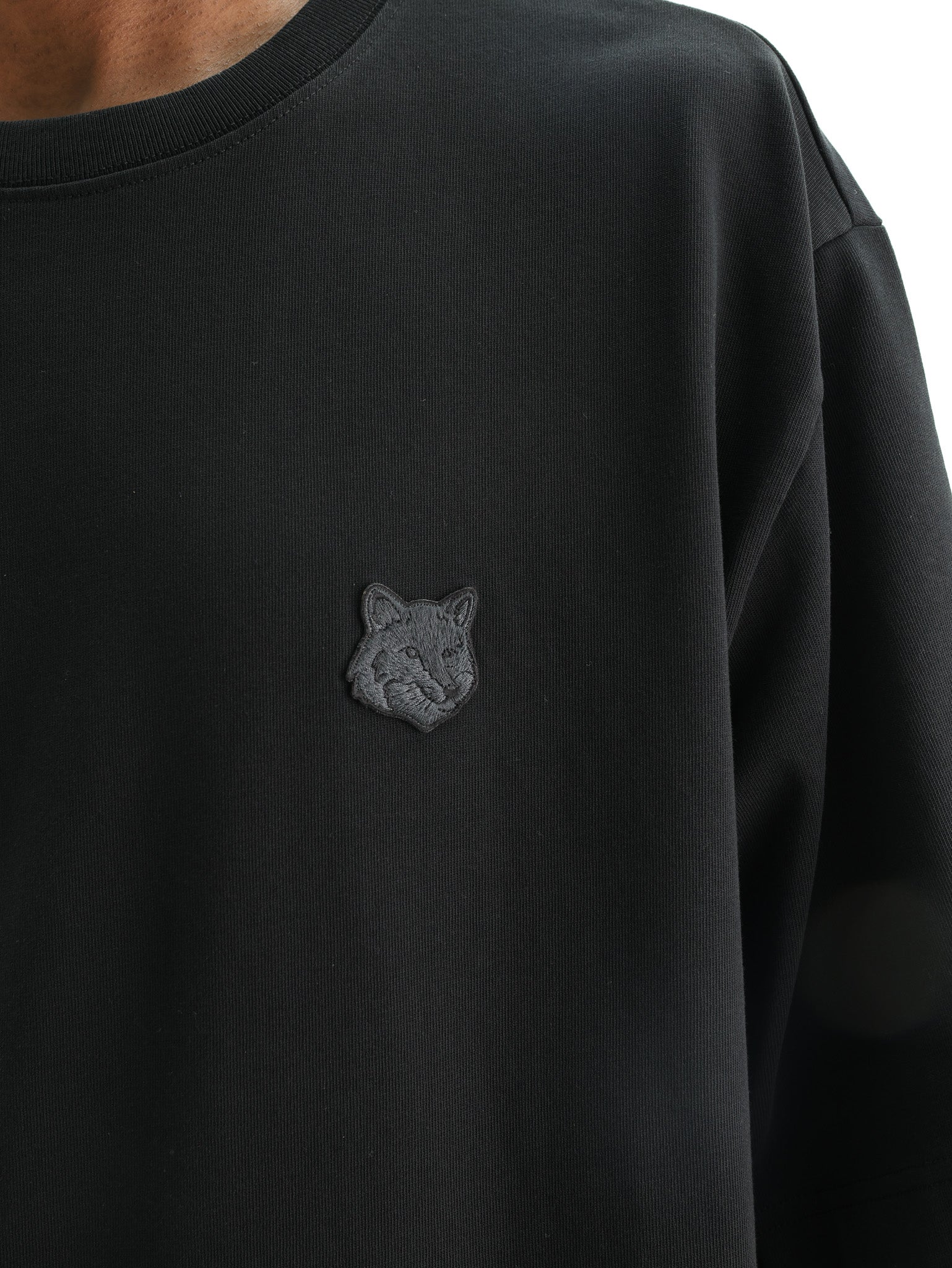 Maison Kitsune T-Shirt Fox Head Oversize Black