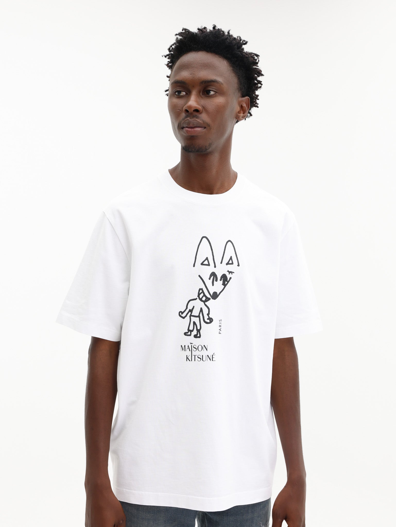 Maison Kitsune T-Shirt Party Fox Comfort White