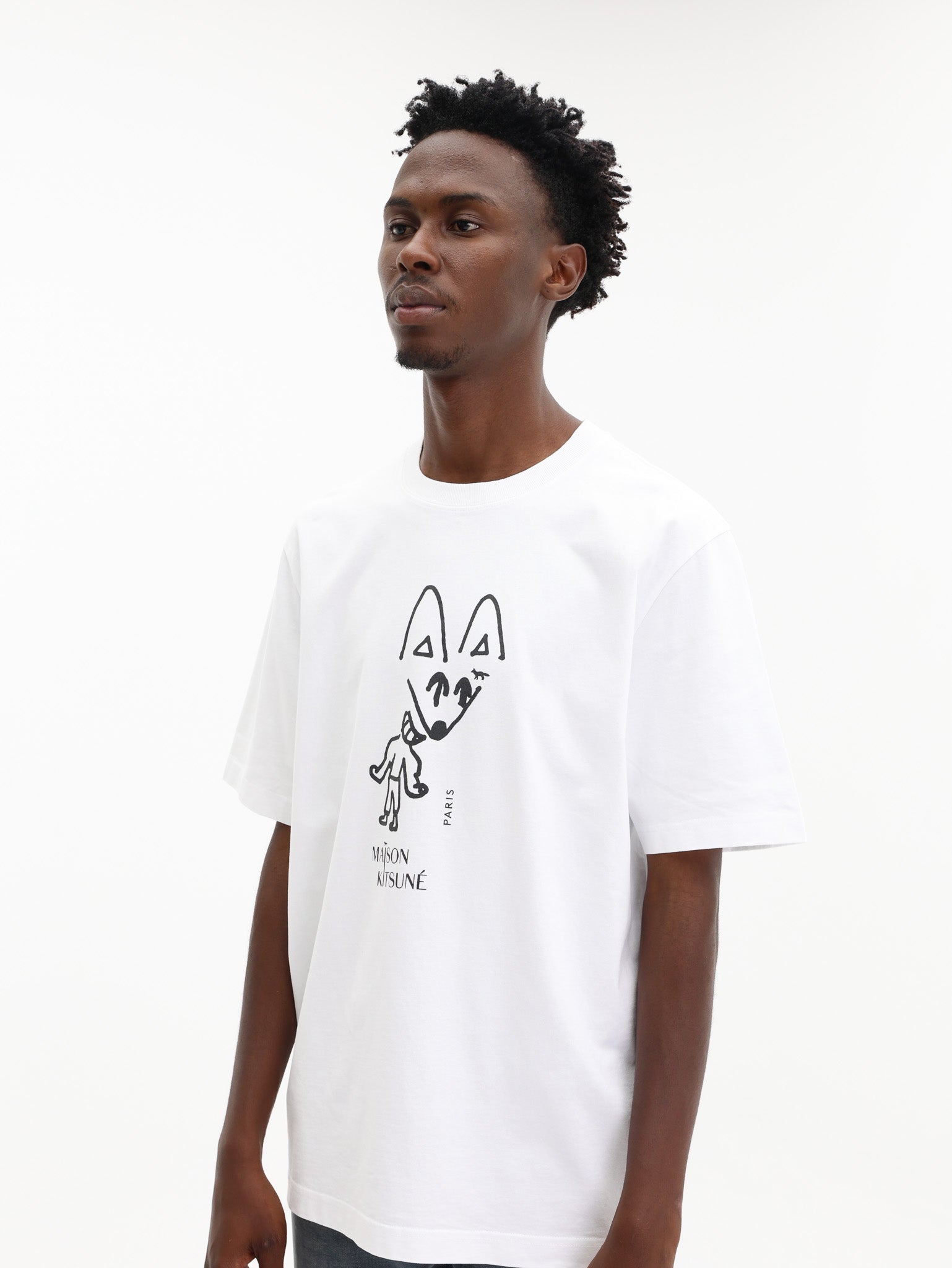 Maison Kitsune T-Shirt Party Fox Comfort White