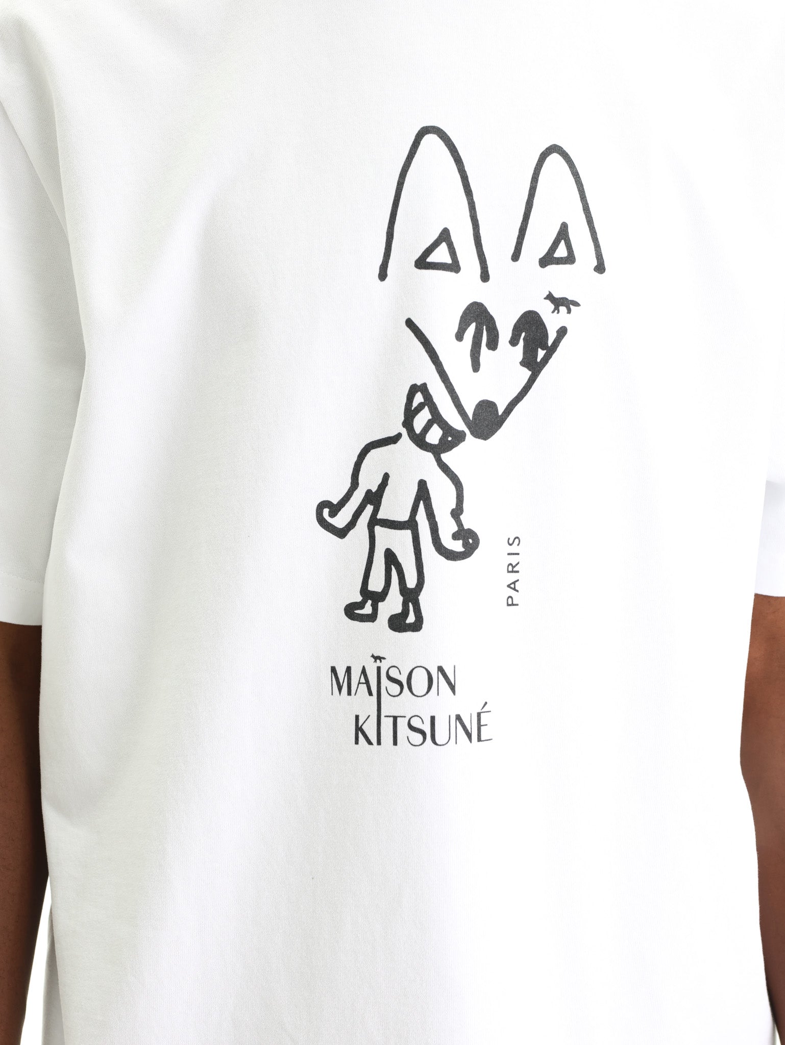 Maison Kitsune T-Shirt Party Fox Comfort White