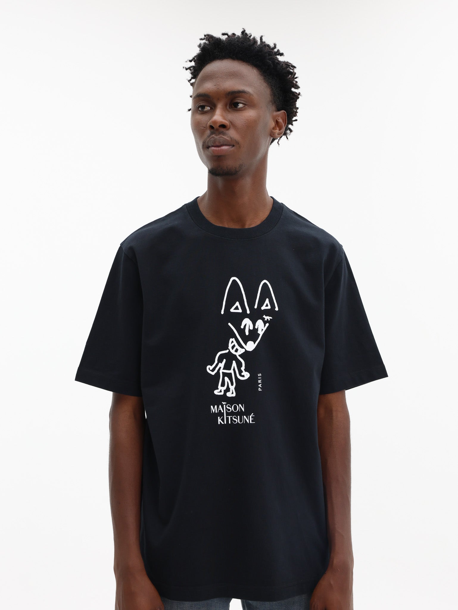 Maison Kitsune T-Shirt Party Fox Comfort Black