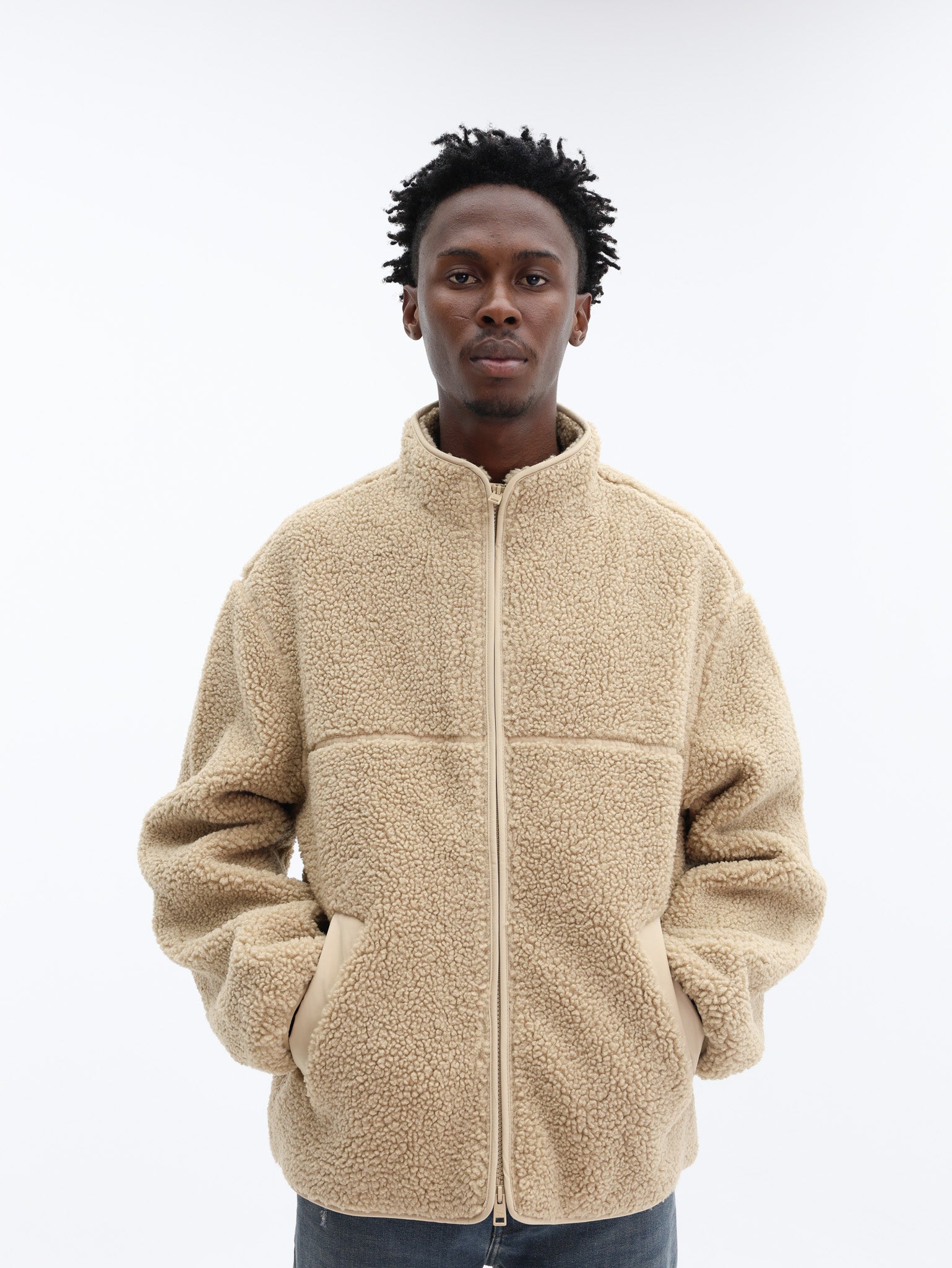 Maison Kitsune Jacket Fleece Tan Beige