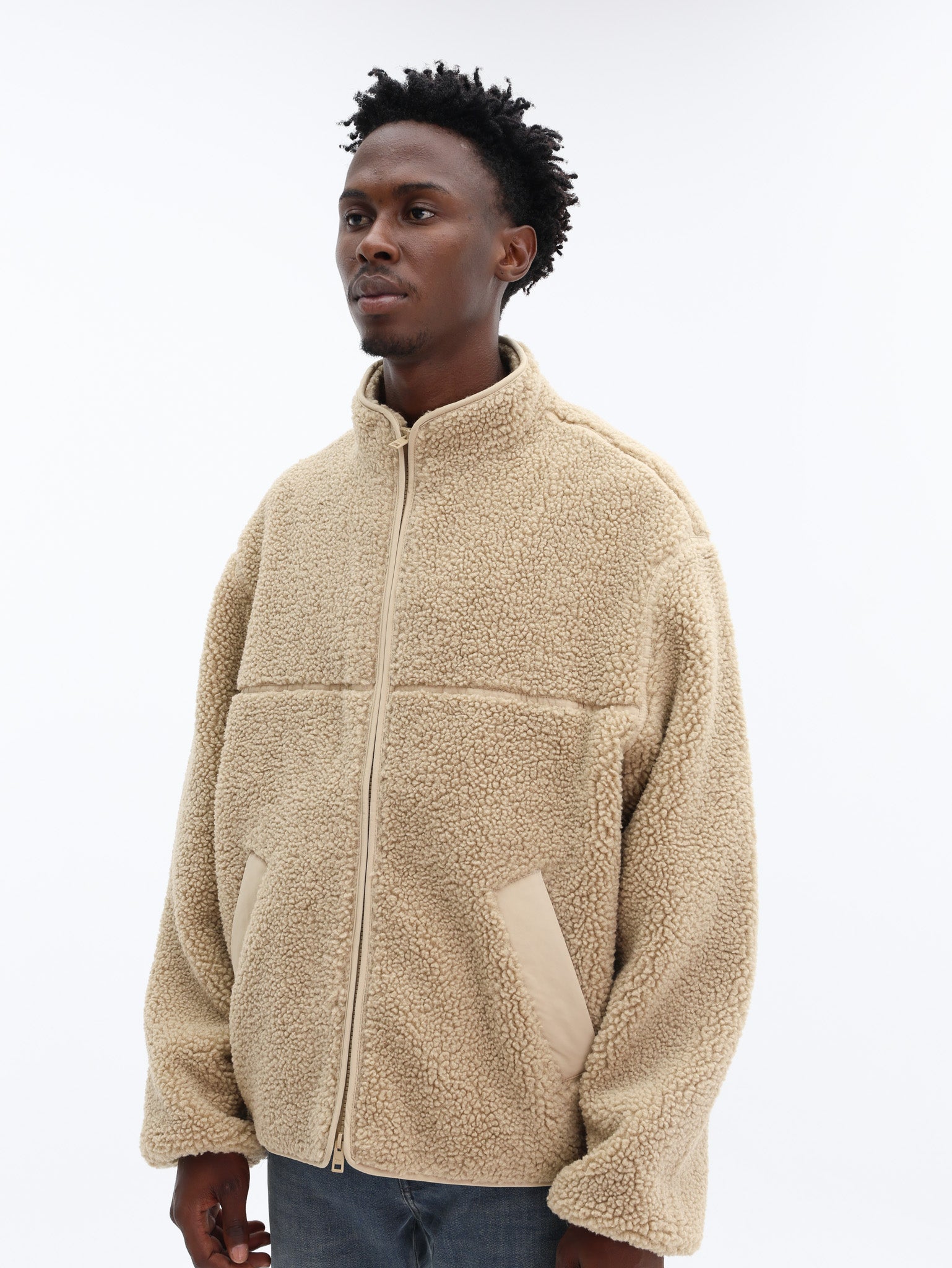 Maison Kitsune Jacket Fleece Tan Beige