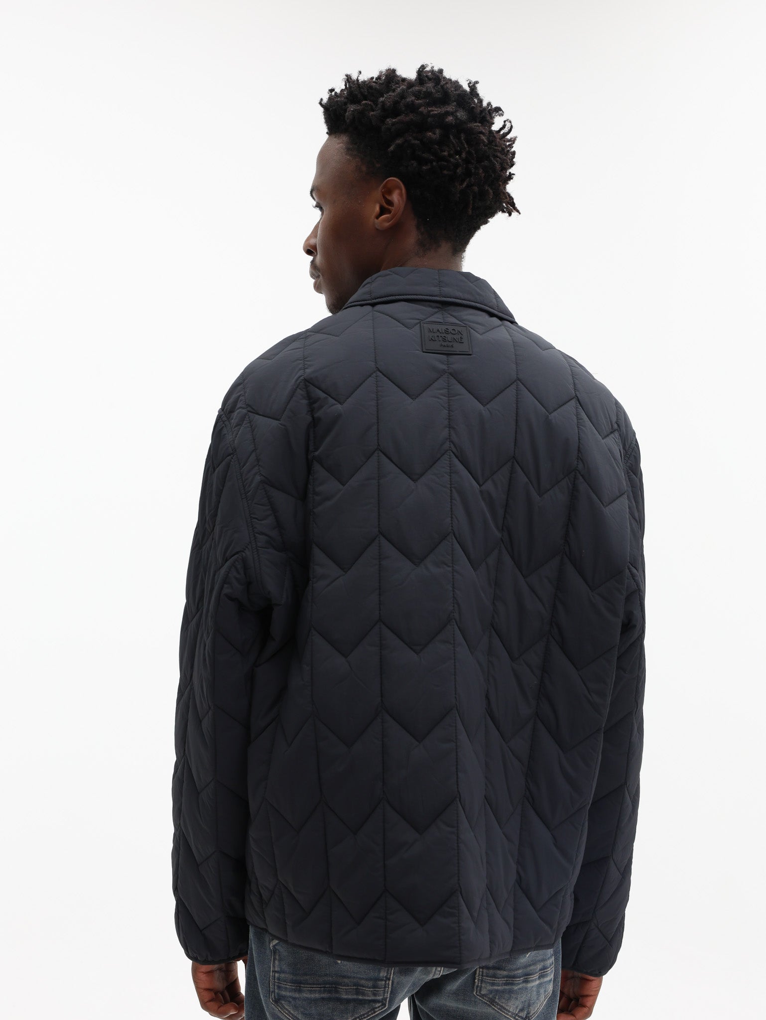 Maison Kitsune Jacket Quilted Blouson Black