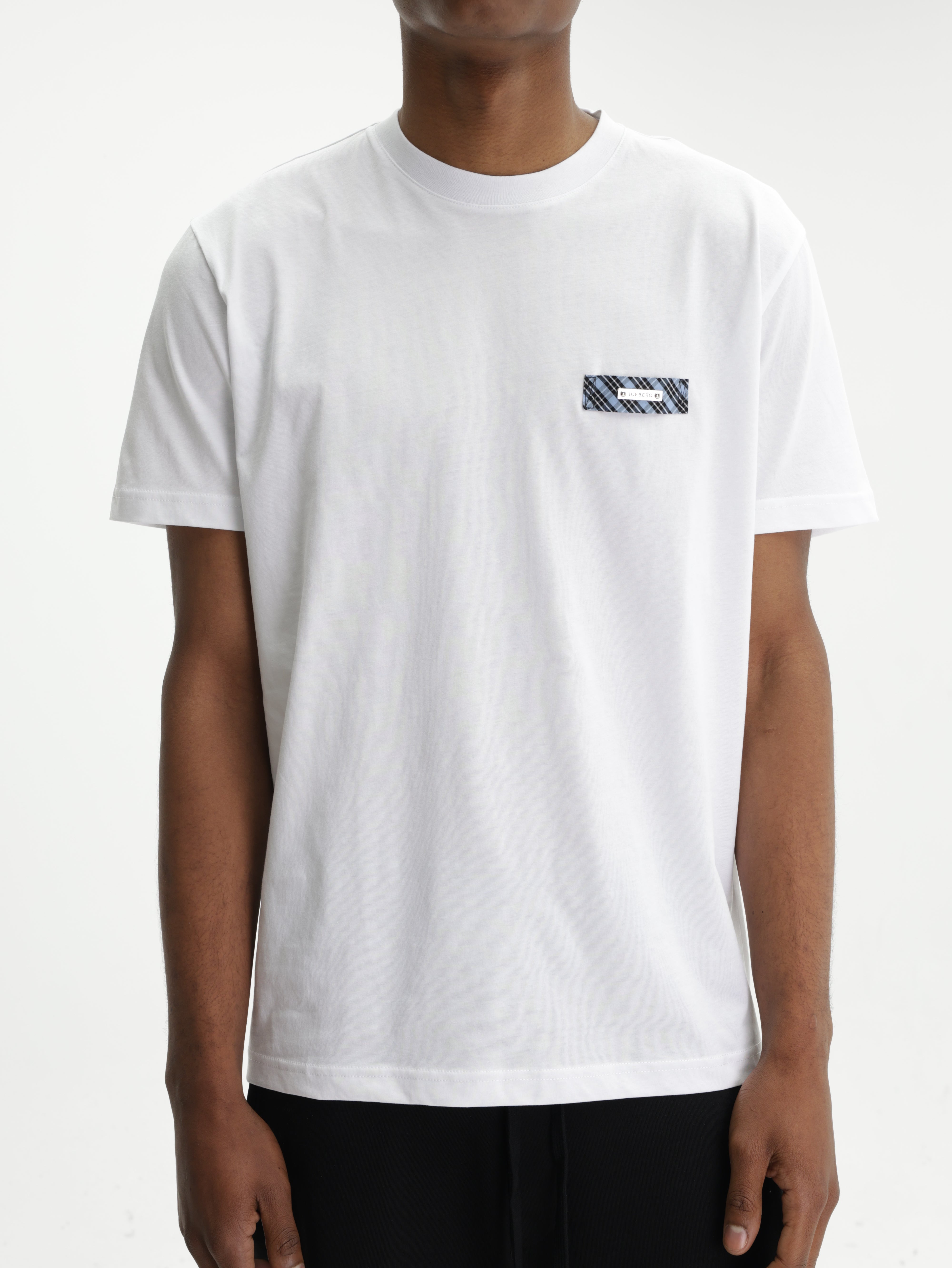 Iceberg T-Shirt Checkered Logo White