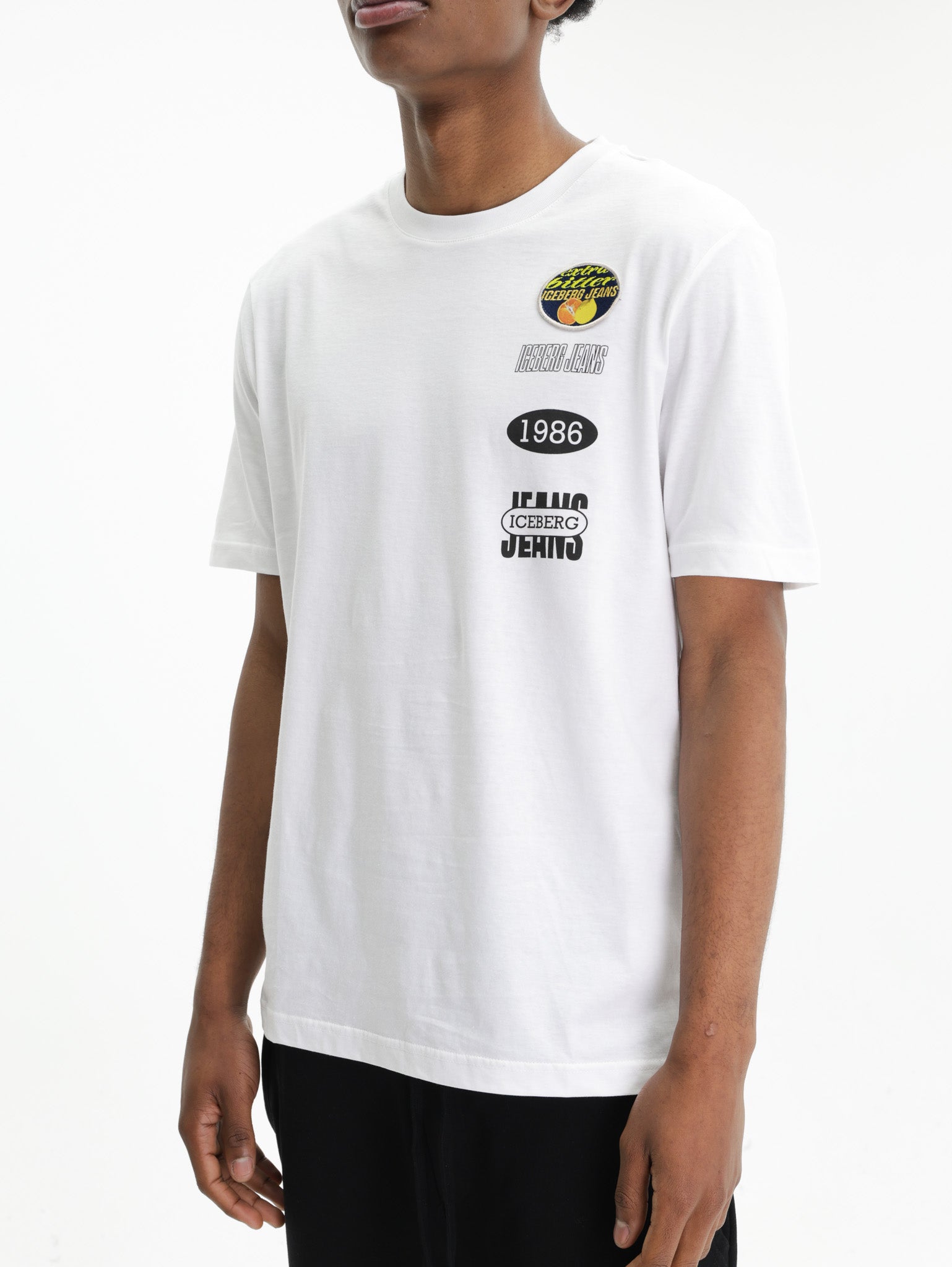 Iceberg Jeans T-Shirt 1986 Ibj Logo Print White