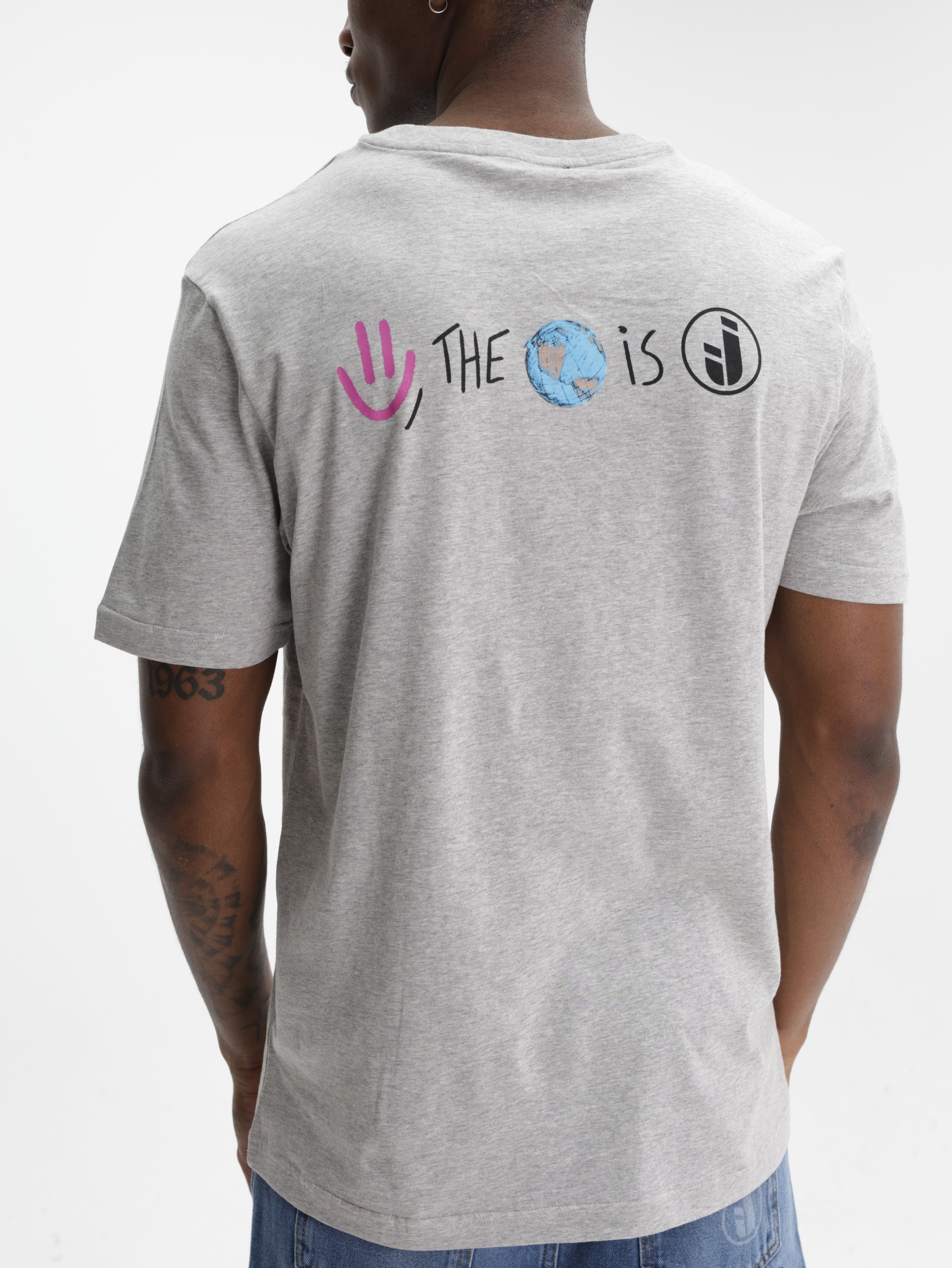 Iceberg Jeans T-Shirt Smiley Logo Grey