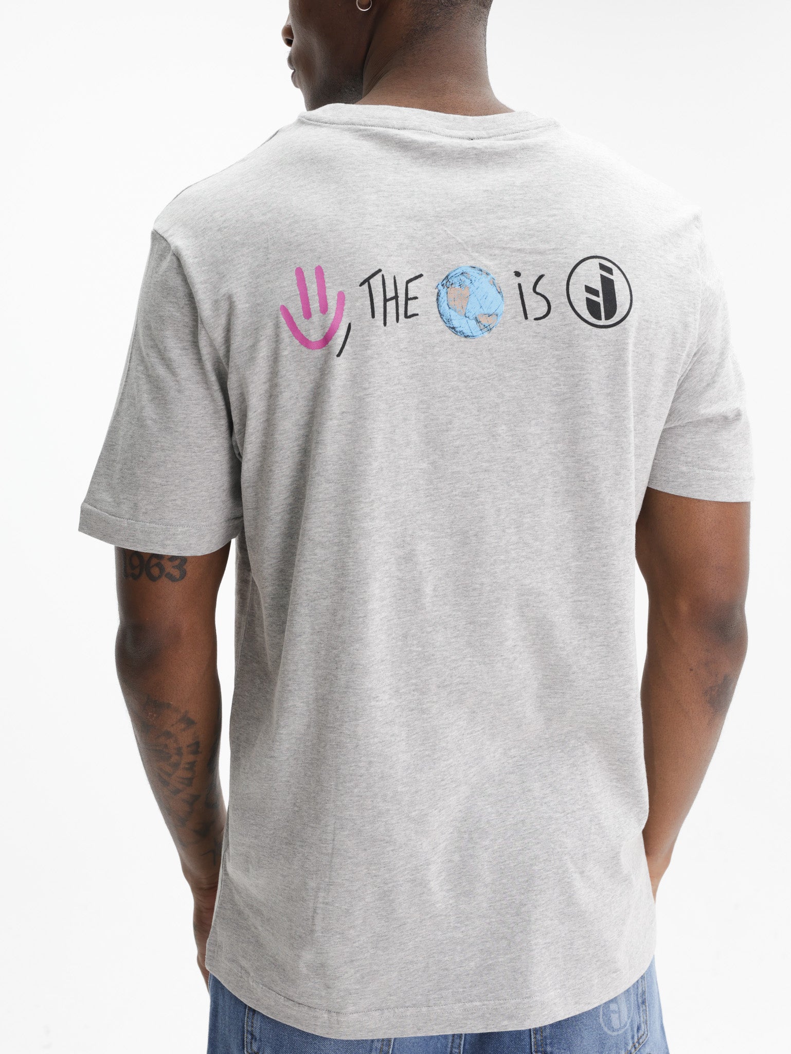Iceberg Jeans T-Shirt Smiley Logo Grey