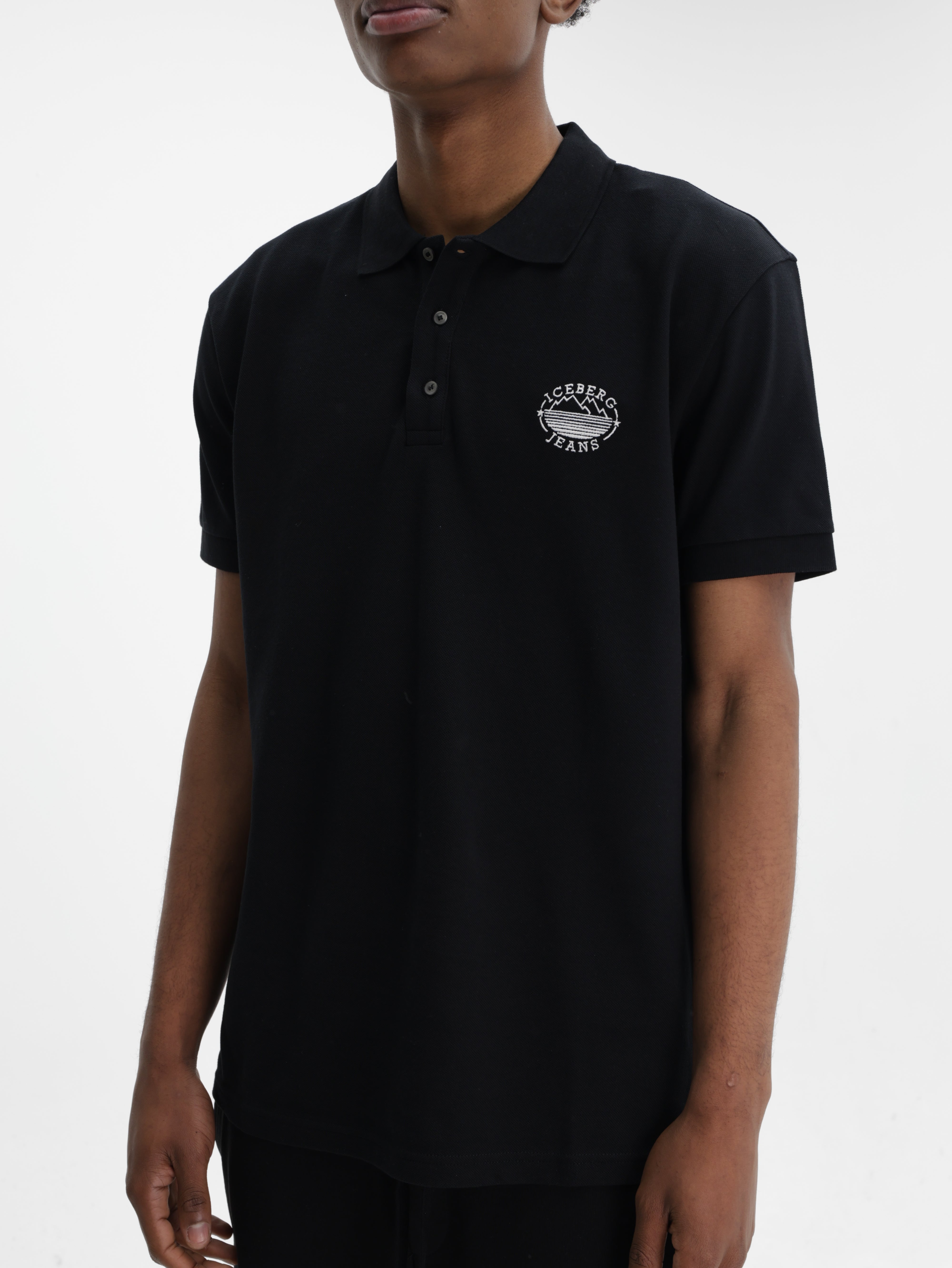 Iceberg Jeans Golfer White Ibj Logo Black
