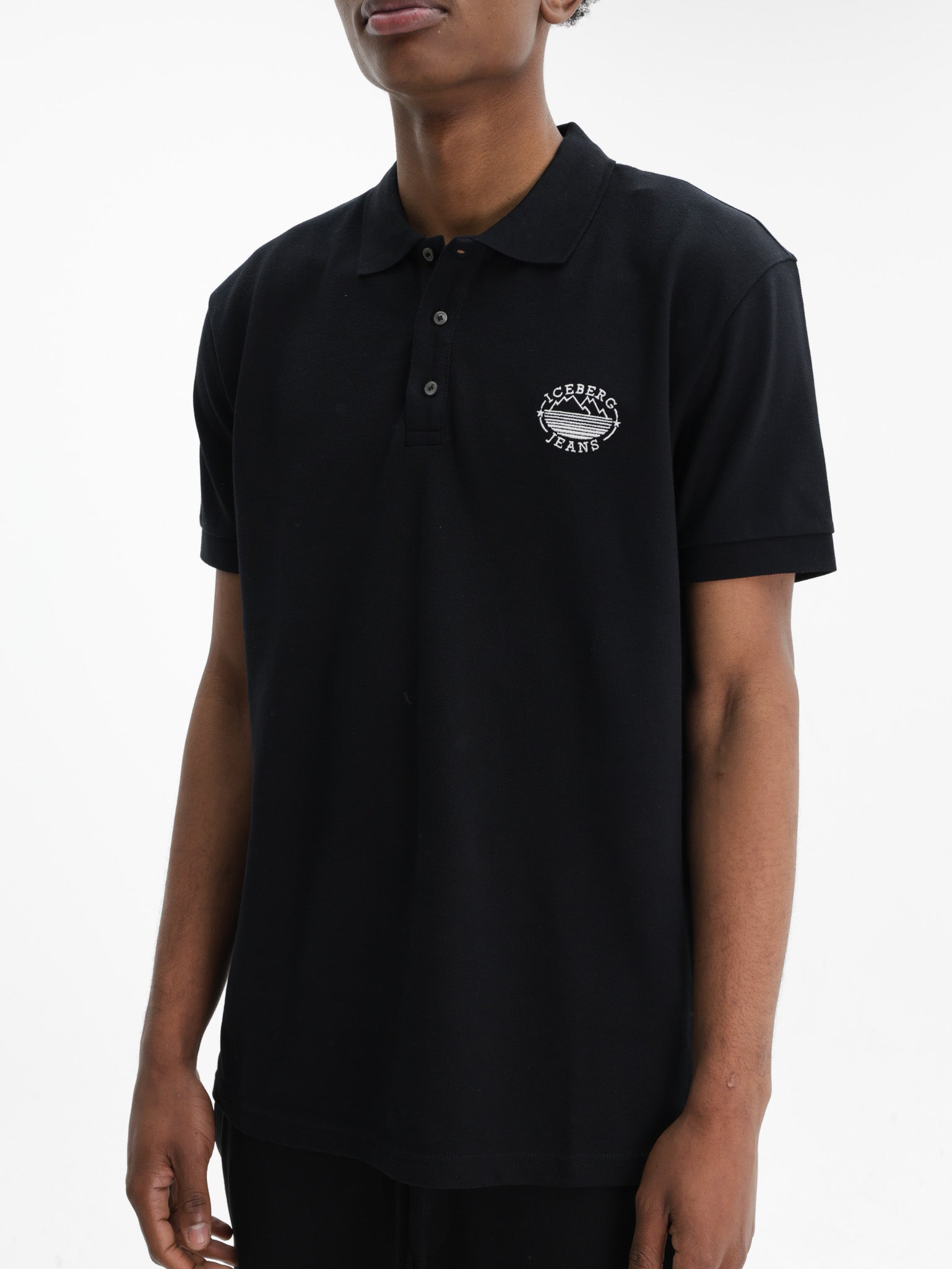 Iceberg Jeans Golfer White Ibj Logo Black