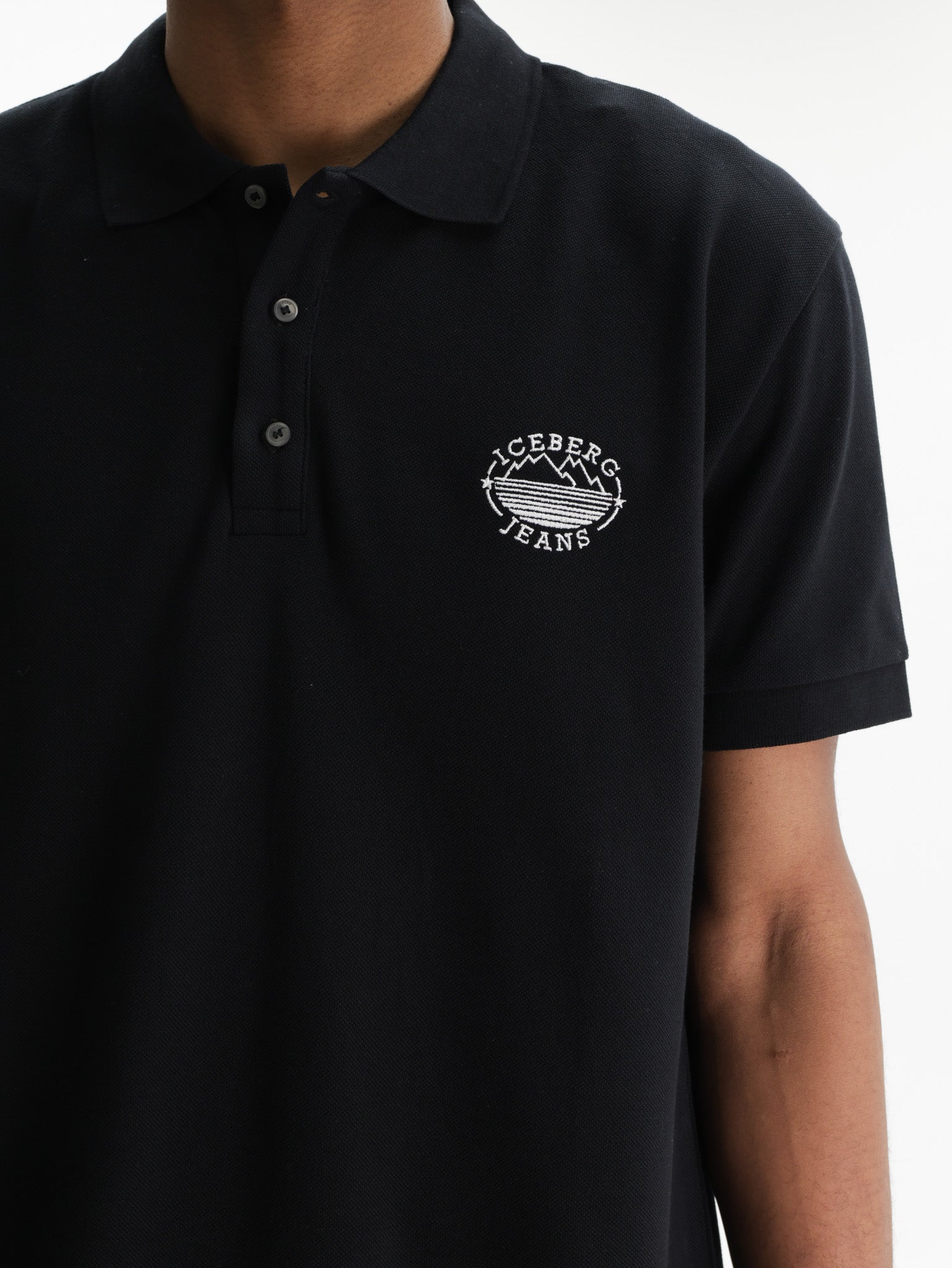 Iceberg Jeans Golfer White Ibj Logo Black
