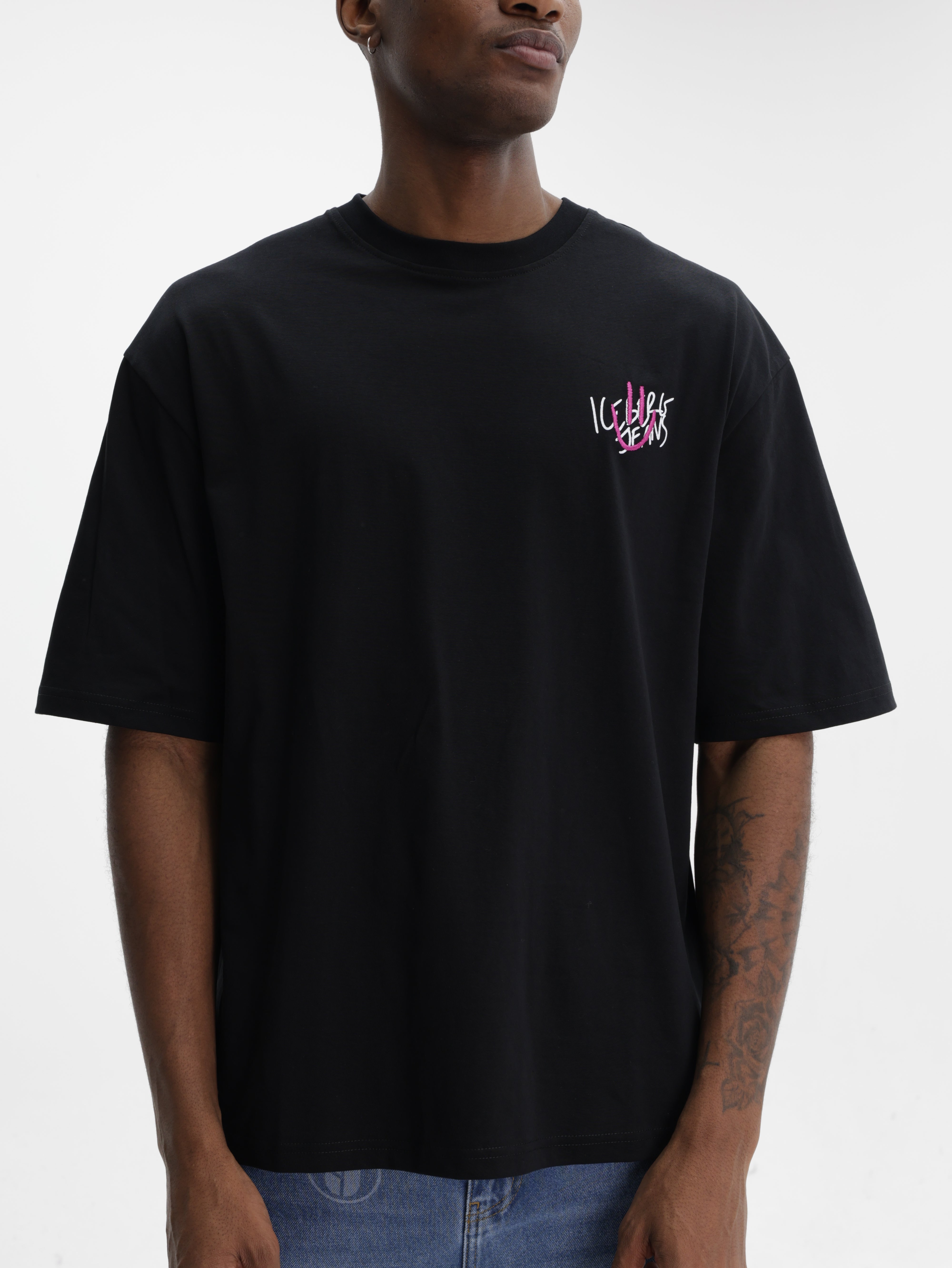 Iceberg Jeans T-Shirt Ibj Logo Black