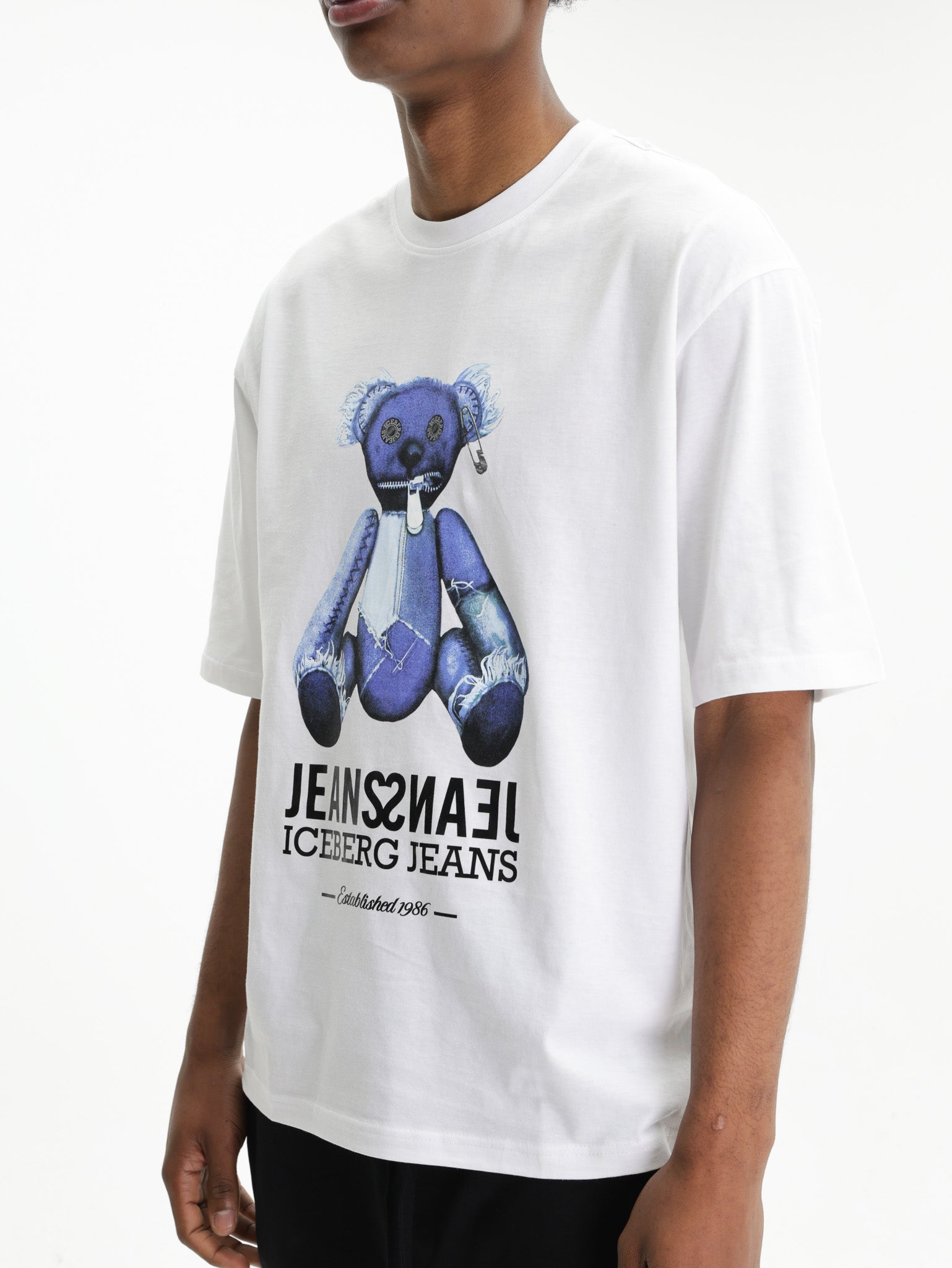 Iceberg Jeans T-Shirt Teddy Print White