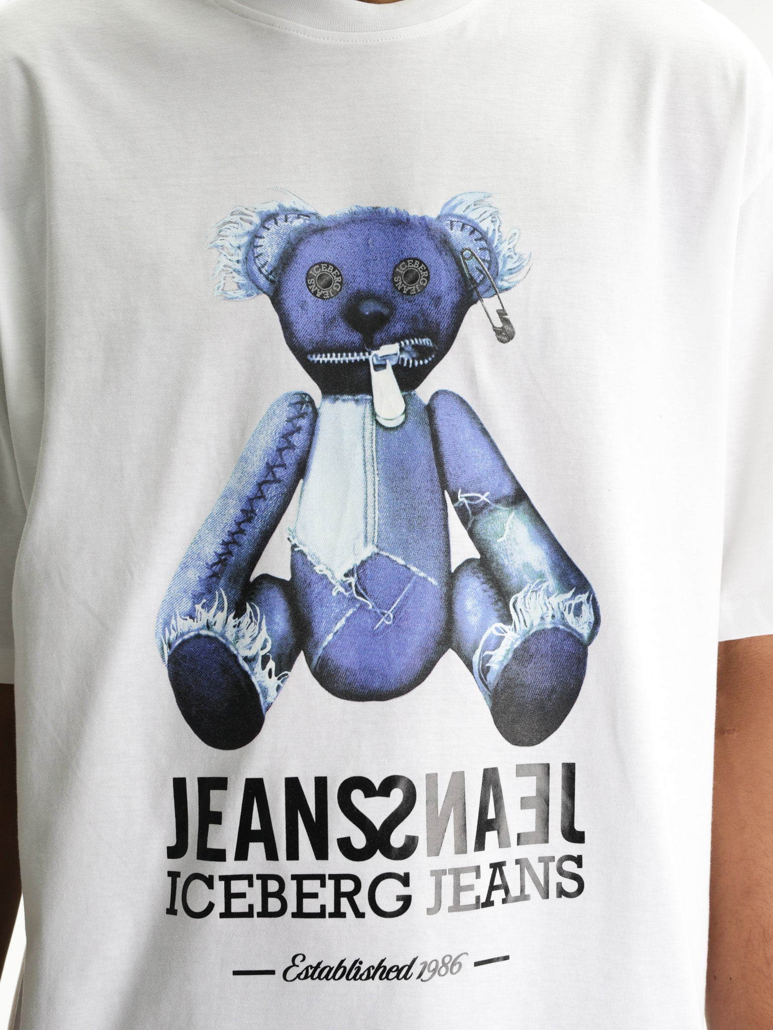 Iceberg Jeans T-Shirt Teddy Print White