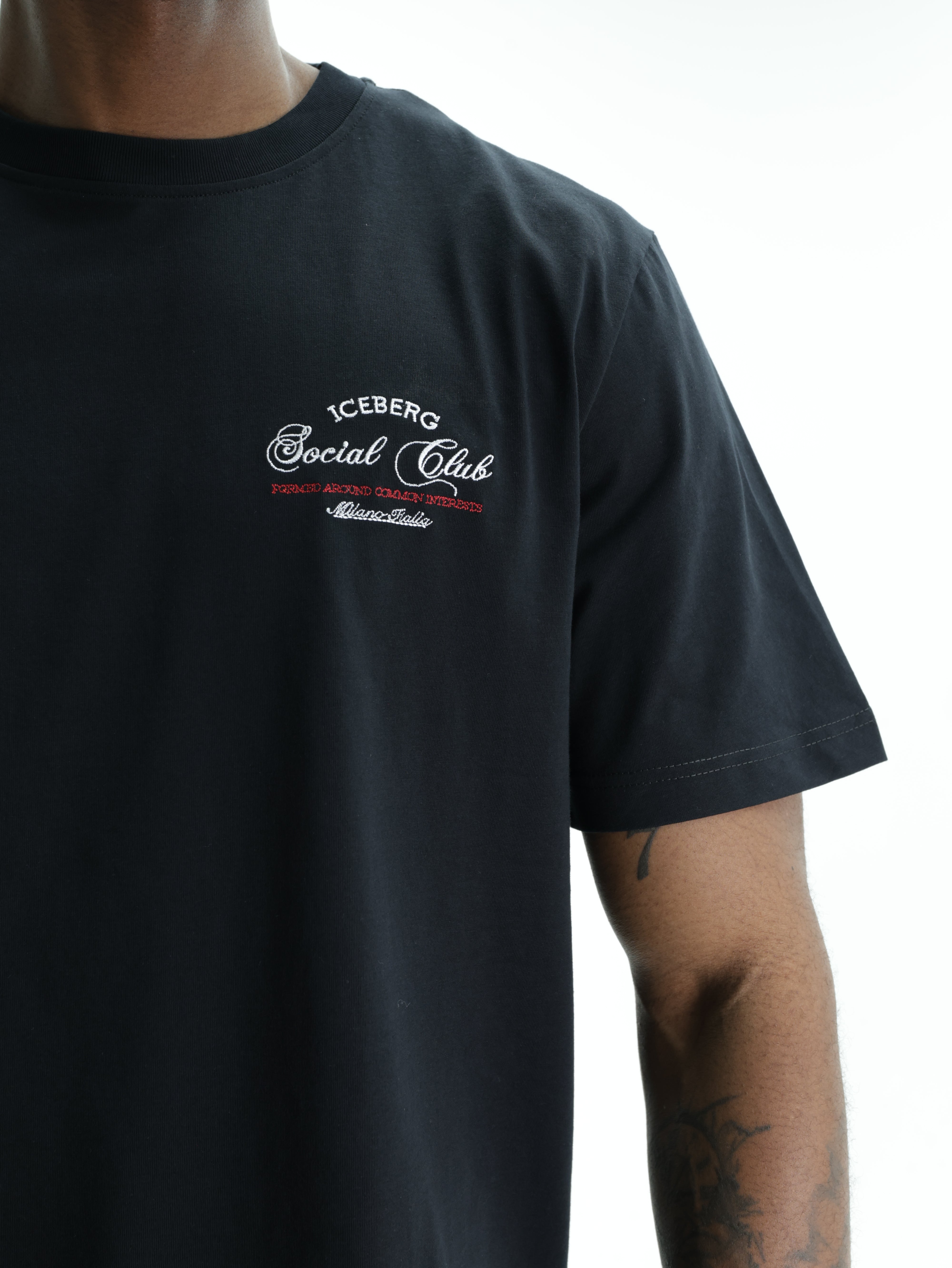Iceberg T-Shirt Social Club Logo Crew Black