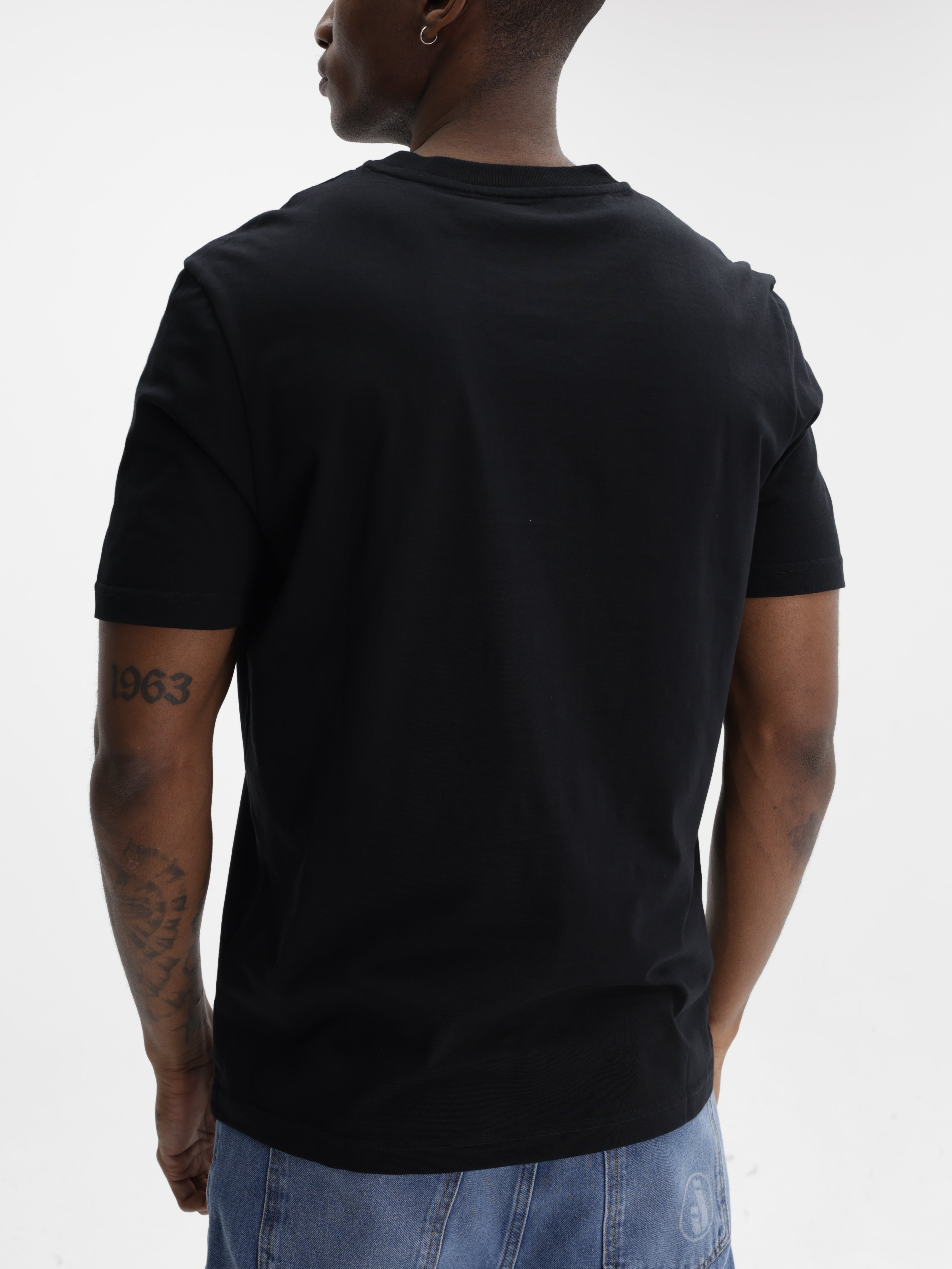 Iceberg Jeans T-Shirt Green Logo Print Black