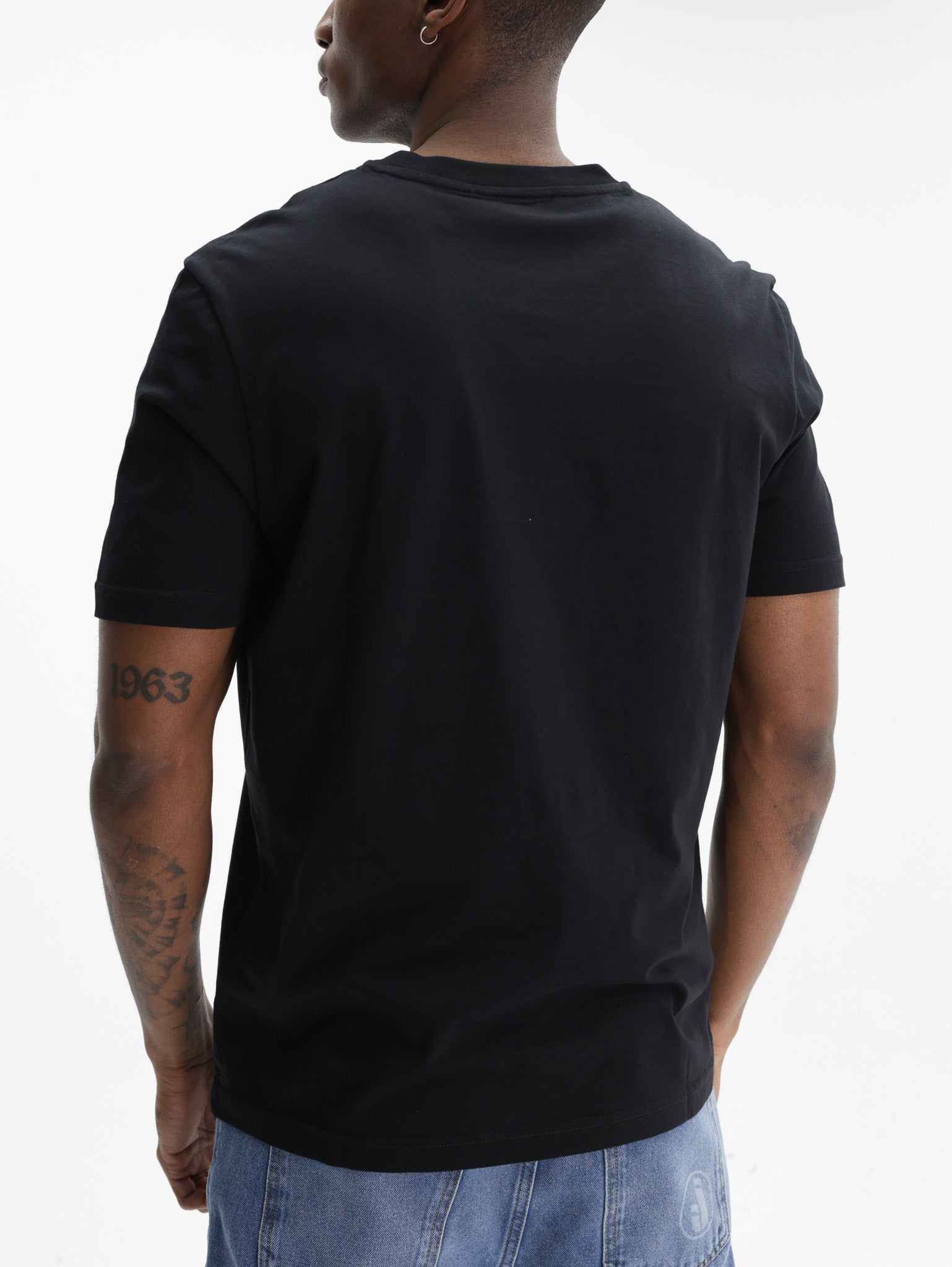 Iceberg Jeans T-Shirt Green Logo Print Black