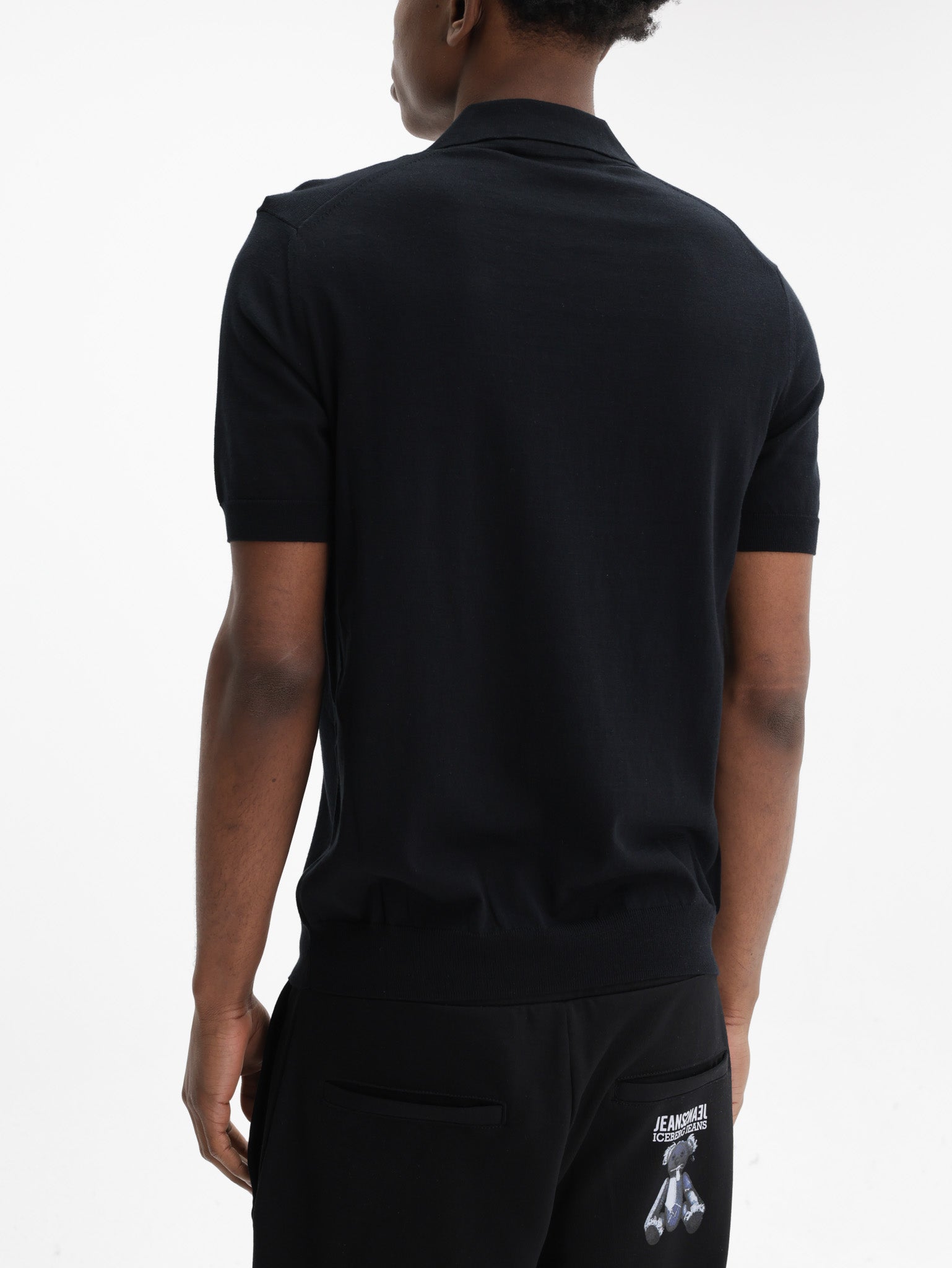 Iceberg Jeans T-Shirt Ibj White Logo Black