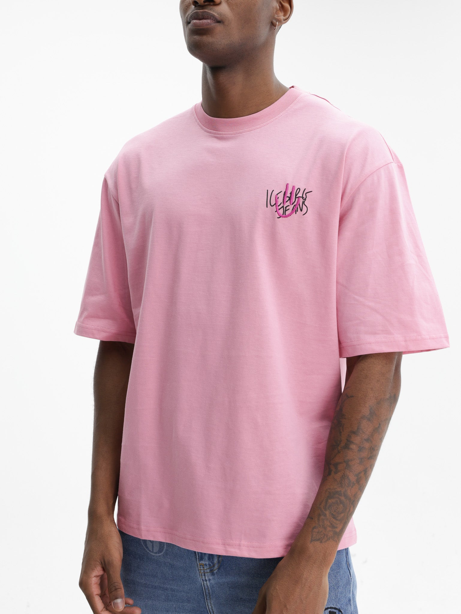 Iceberg Jeans T-Shirt Ibj Logo Pink