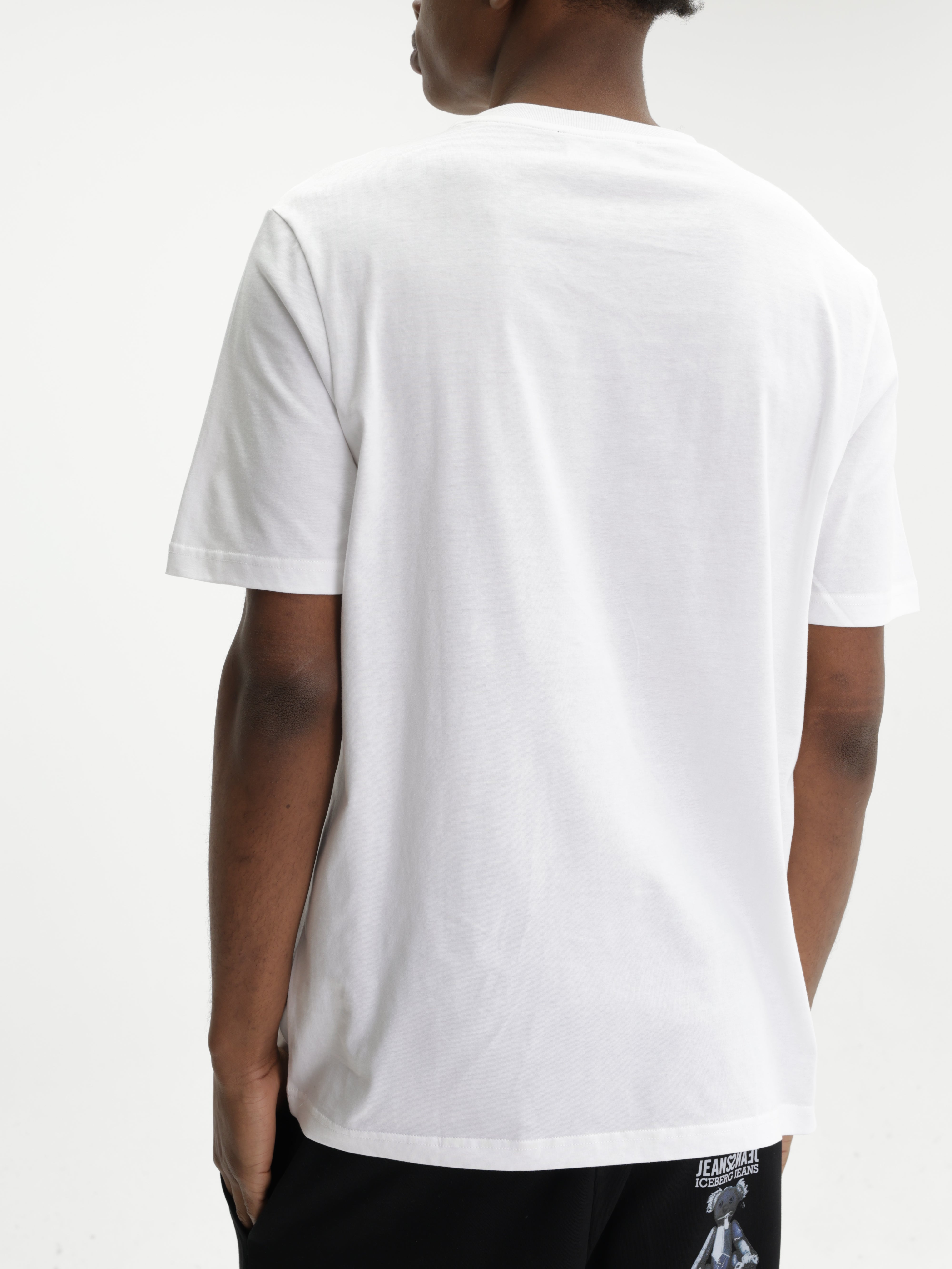 Iceberg Jeans T-Shirt Green Logo Print White