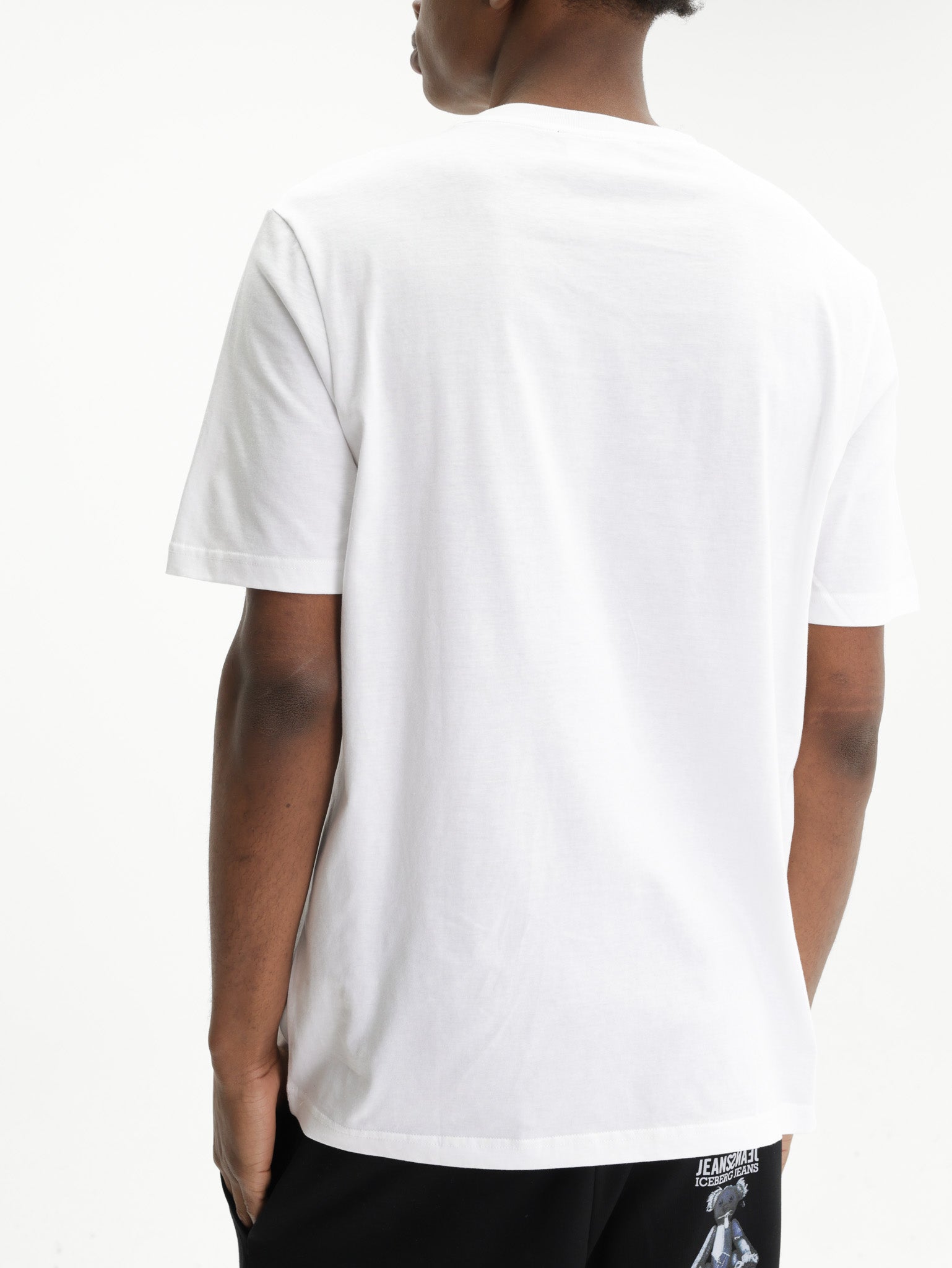 Iceberg Jeans T-Shirt Green Logo Print White