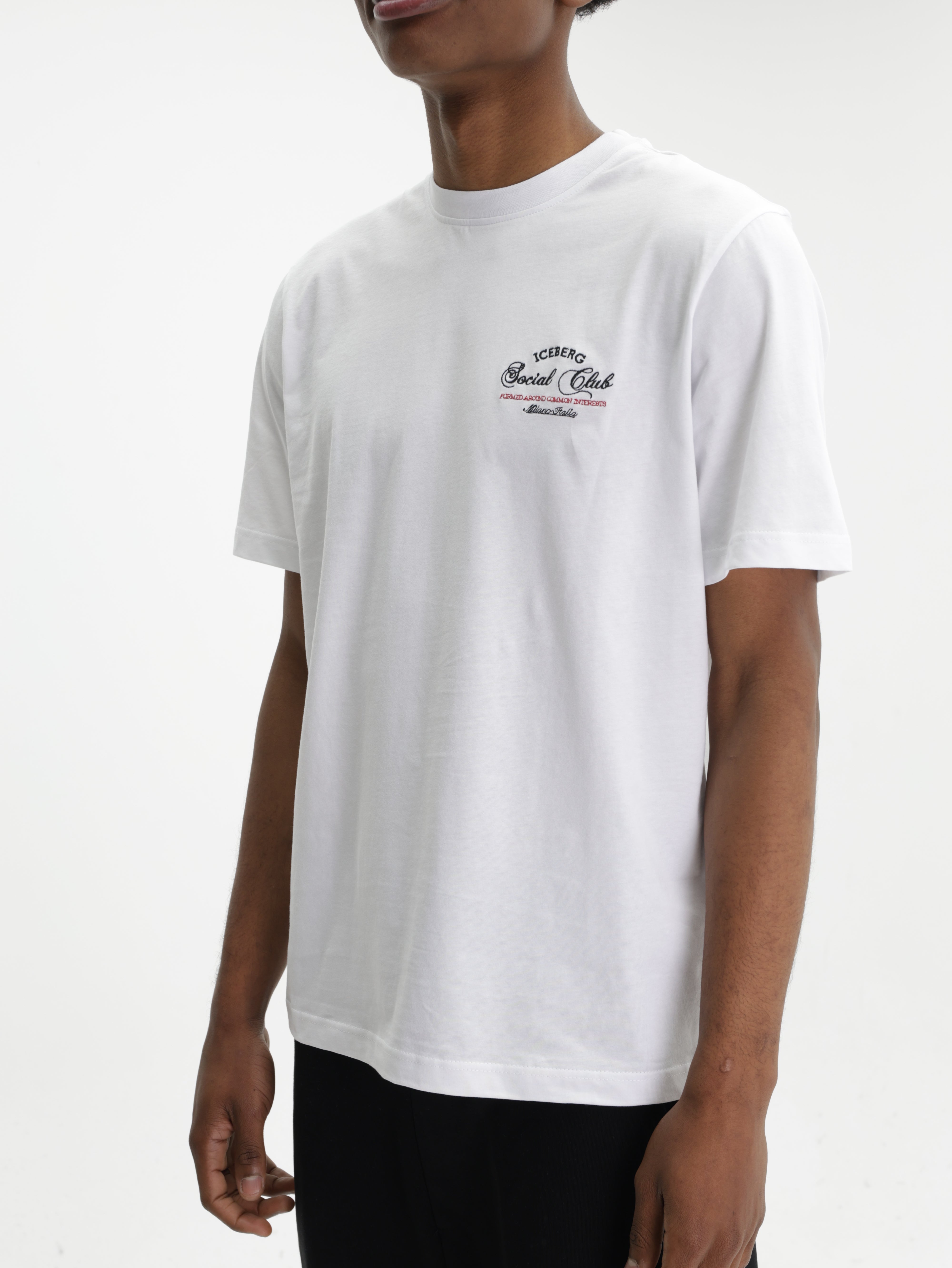 Iceberg T-Shirt Social Club Logo Crew White
