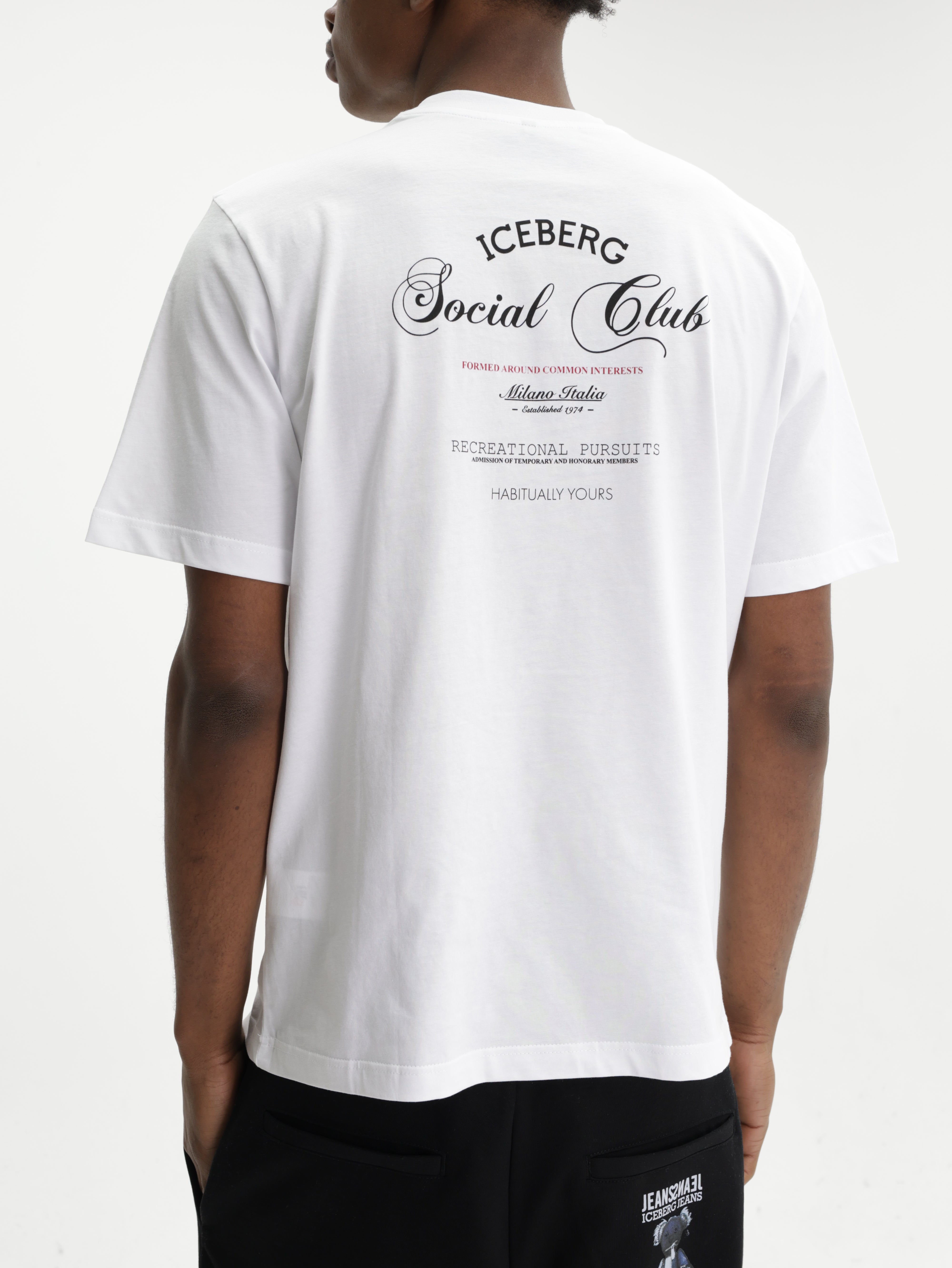 Iceberg T-Shirt Social Club Logo Crew White