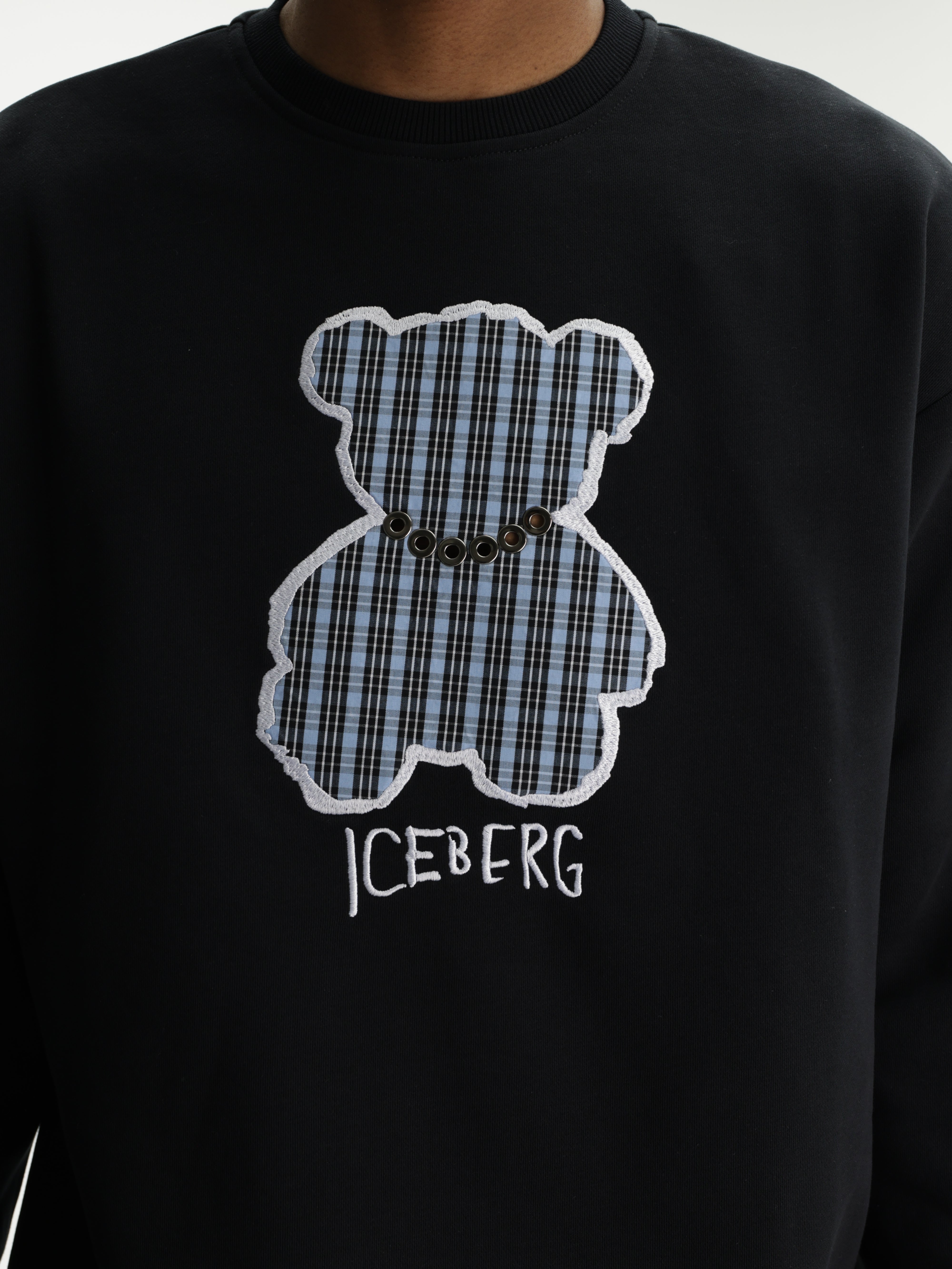 Iceberg Sweater Teddy Print Black